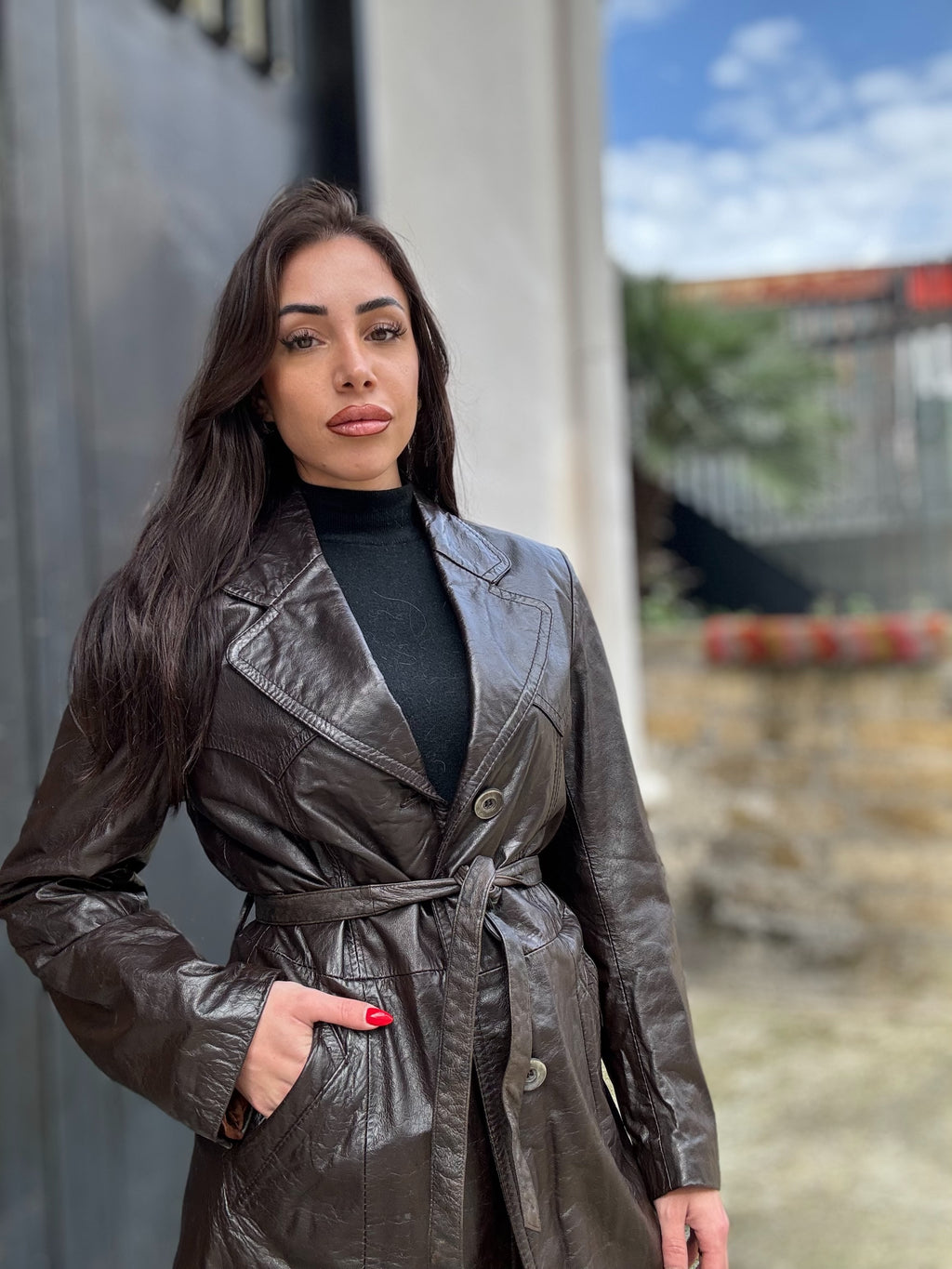 Trench in pelle