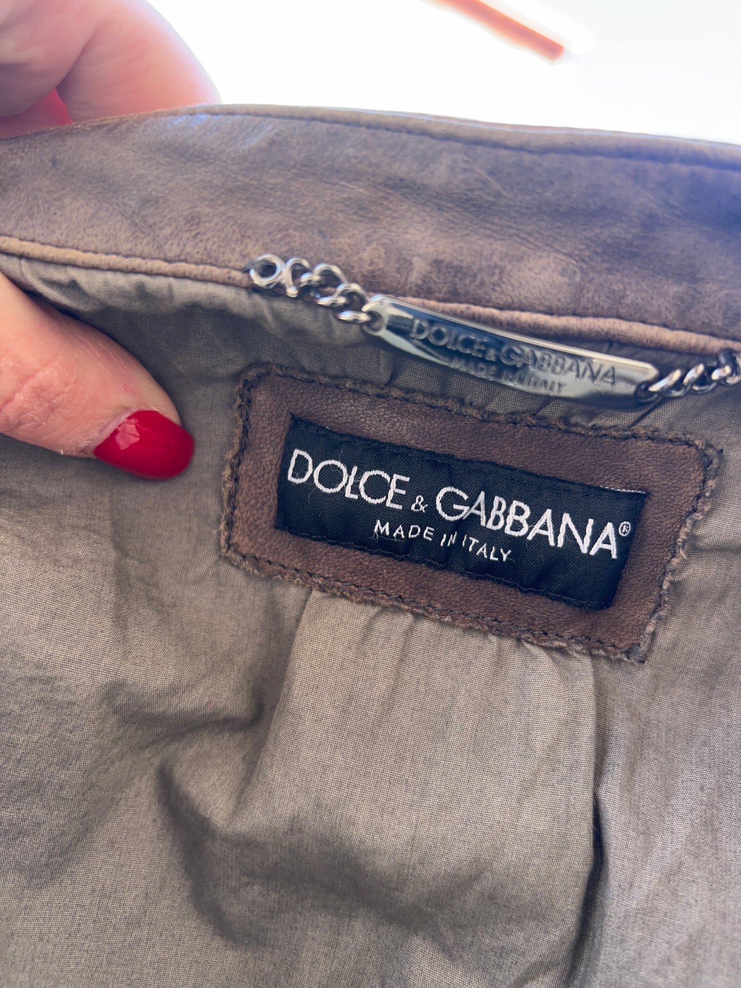 Giacca in pelle Dolce&Gabbana