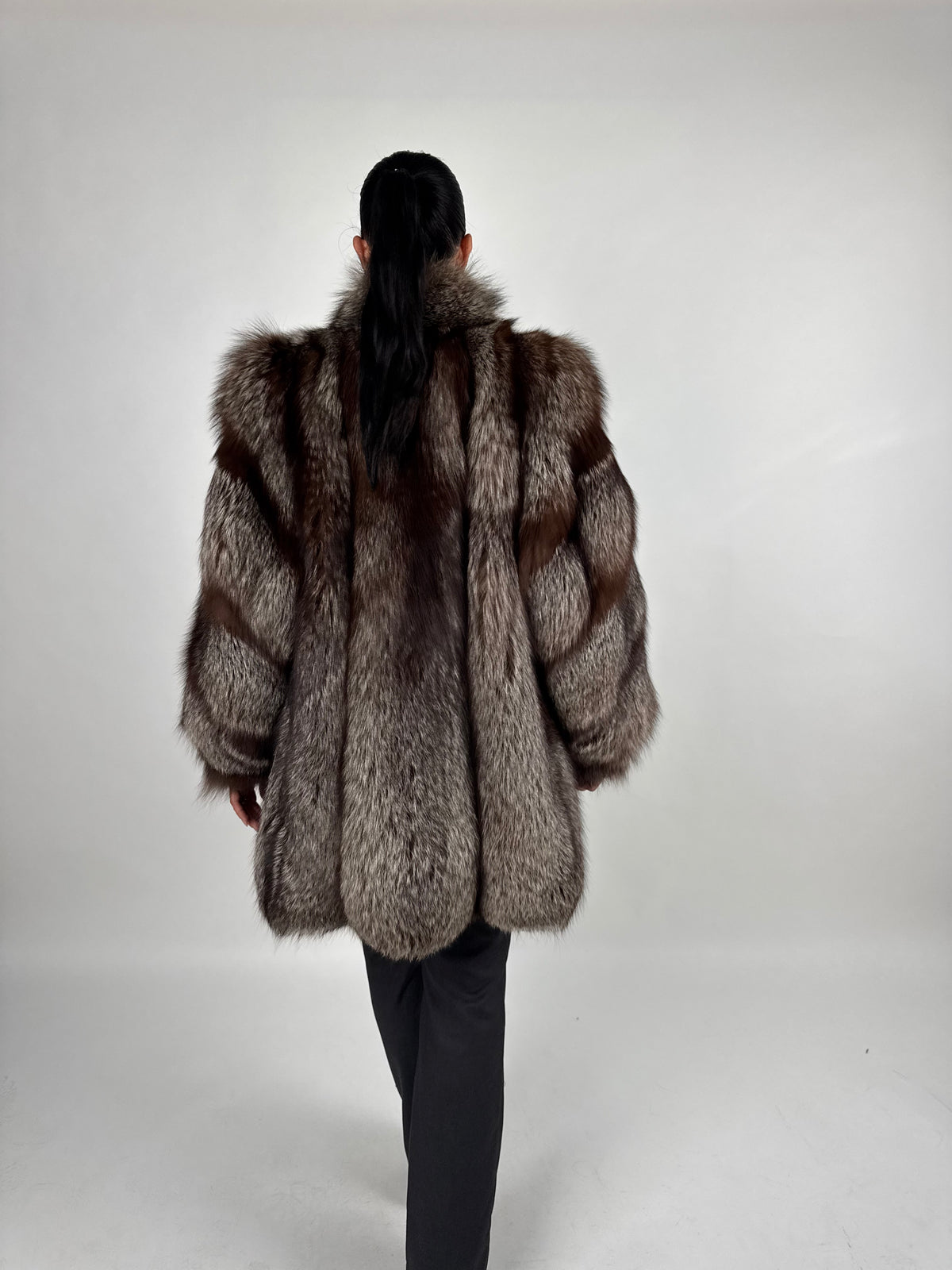 Giacca in volpe argentata N842