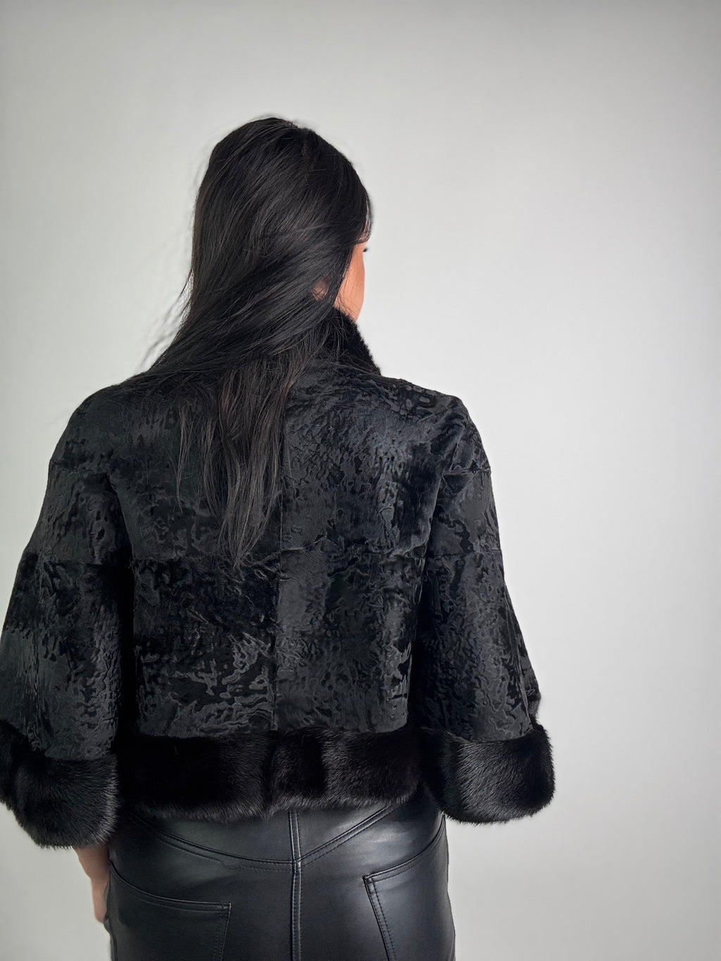 Giacca in astrakan e visone N30