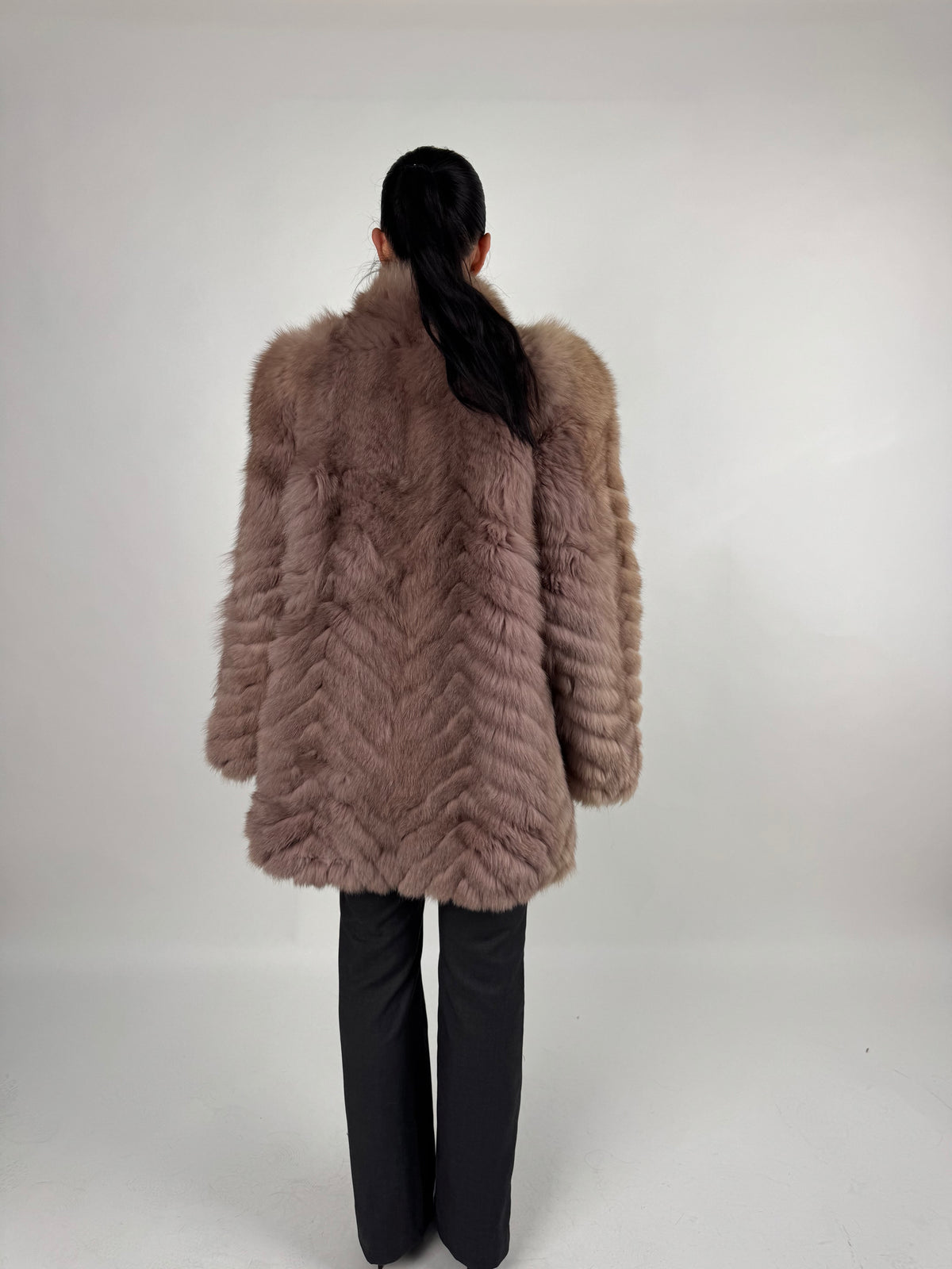 Giacca in volpe pink N845