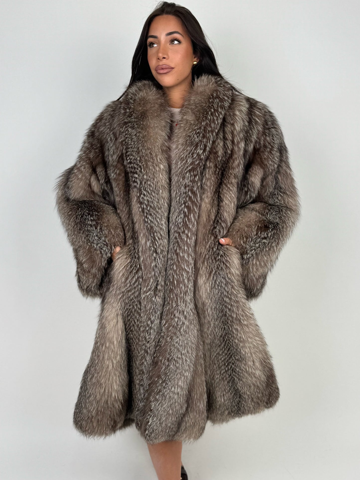 Cappotto in volpe frost N01