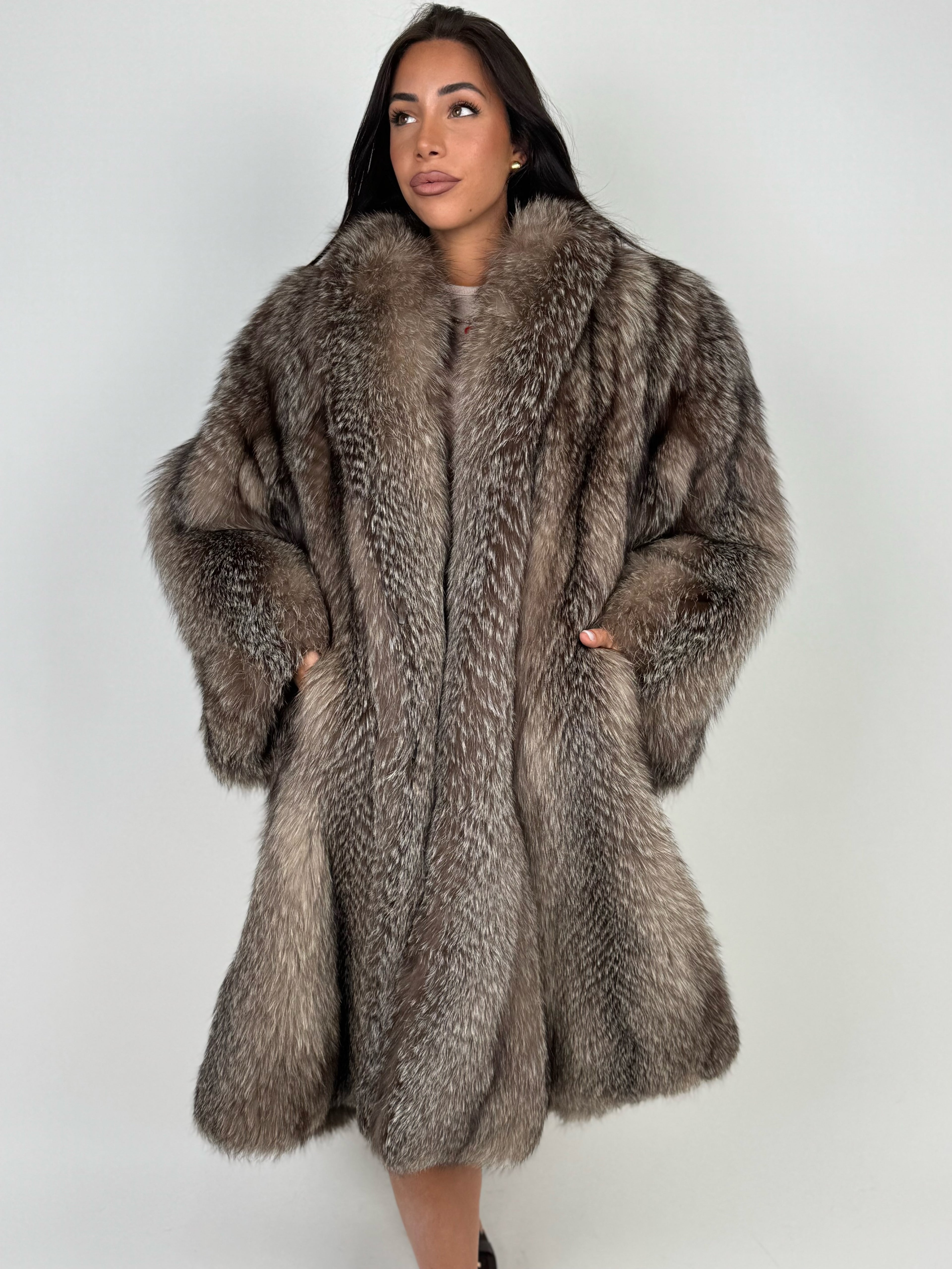 Cappotto in volpe frost N01