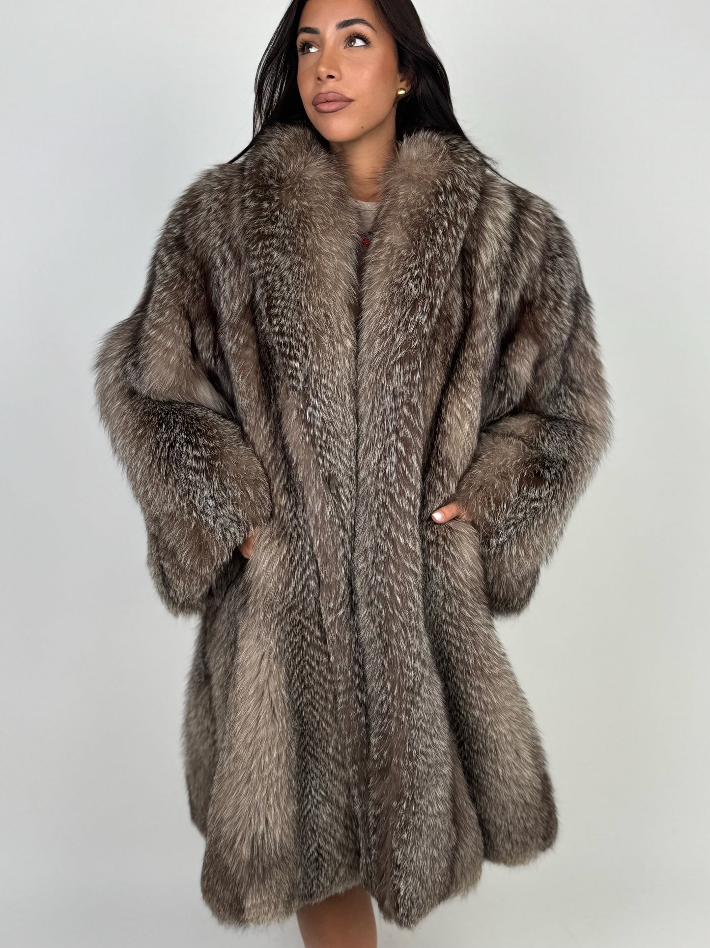 Cappotto in volpe frost N01