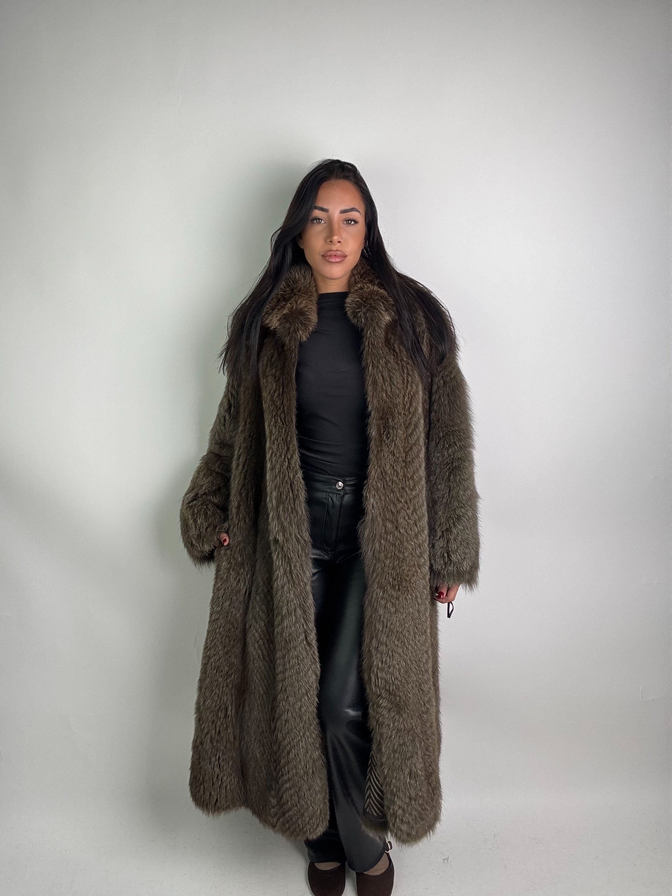 Cappotto in volpe reversibile N34