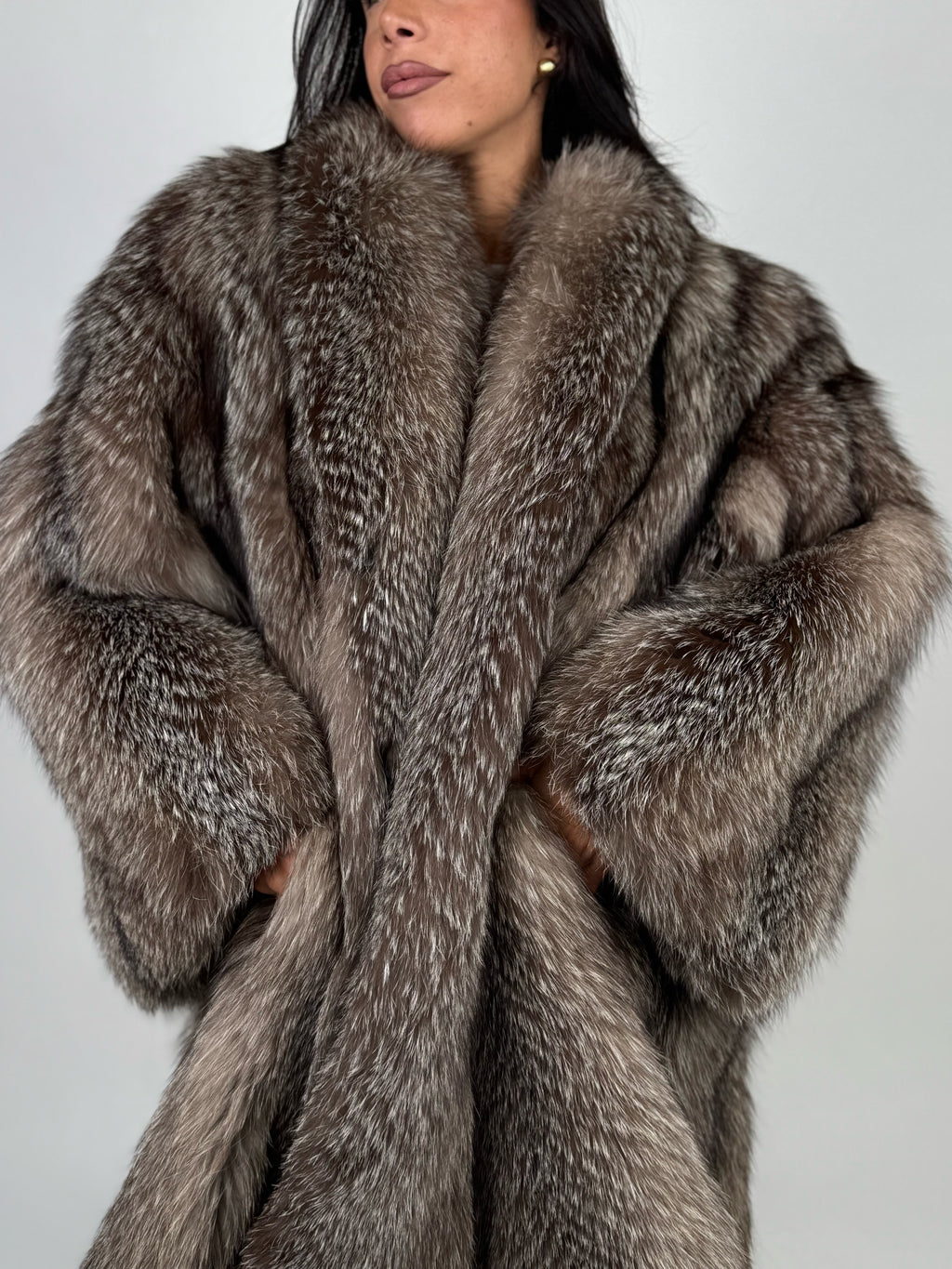 Cappotto in volpe frost N01