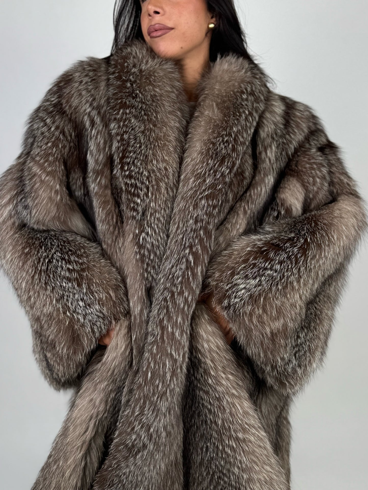 Cappotto in volpe frost N01