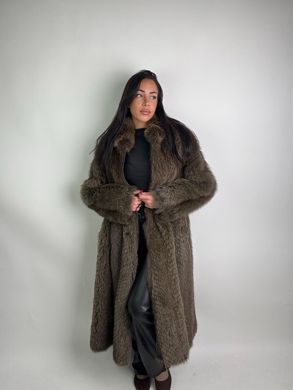 Cappotto in volpe reversibile N34