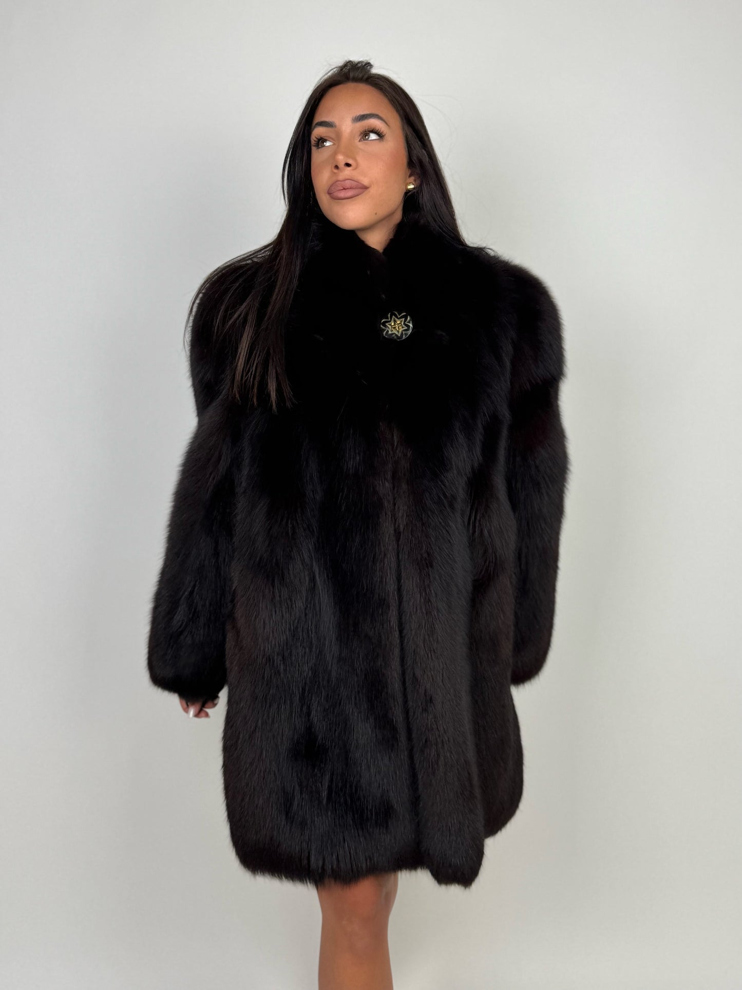 Giacca in volpe black N02