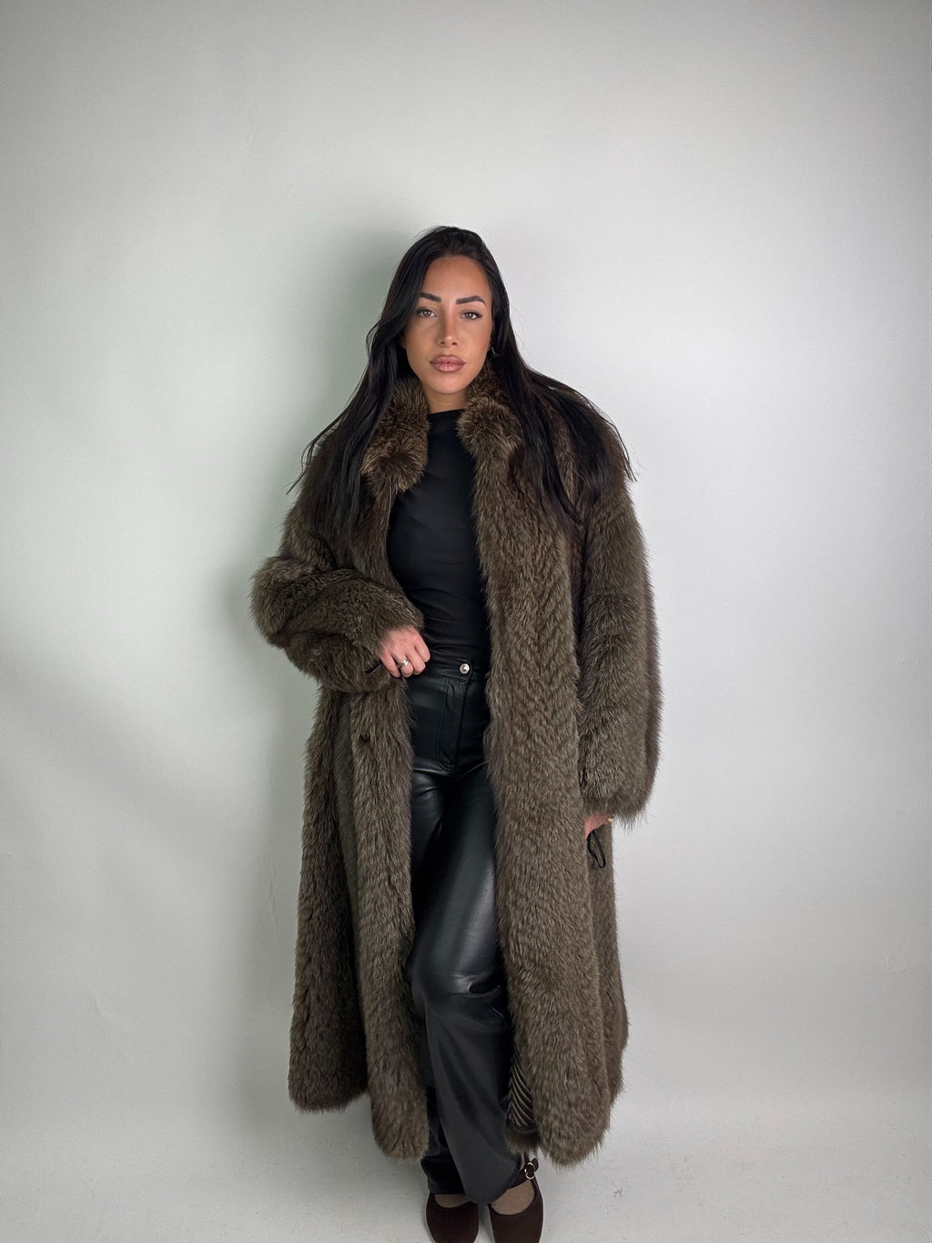 Cappotto in volpe reversibile N34