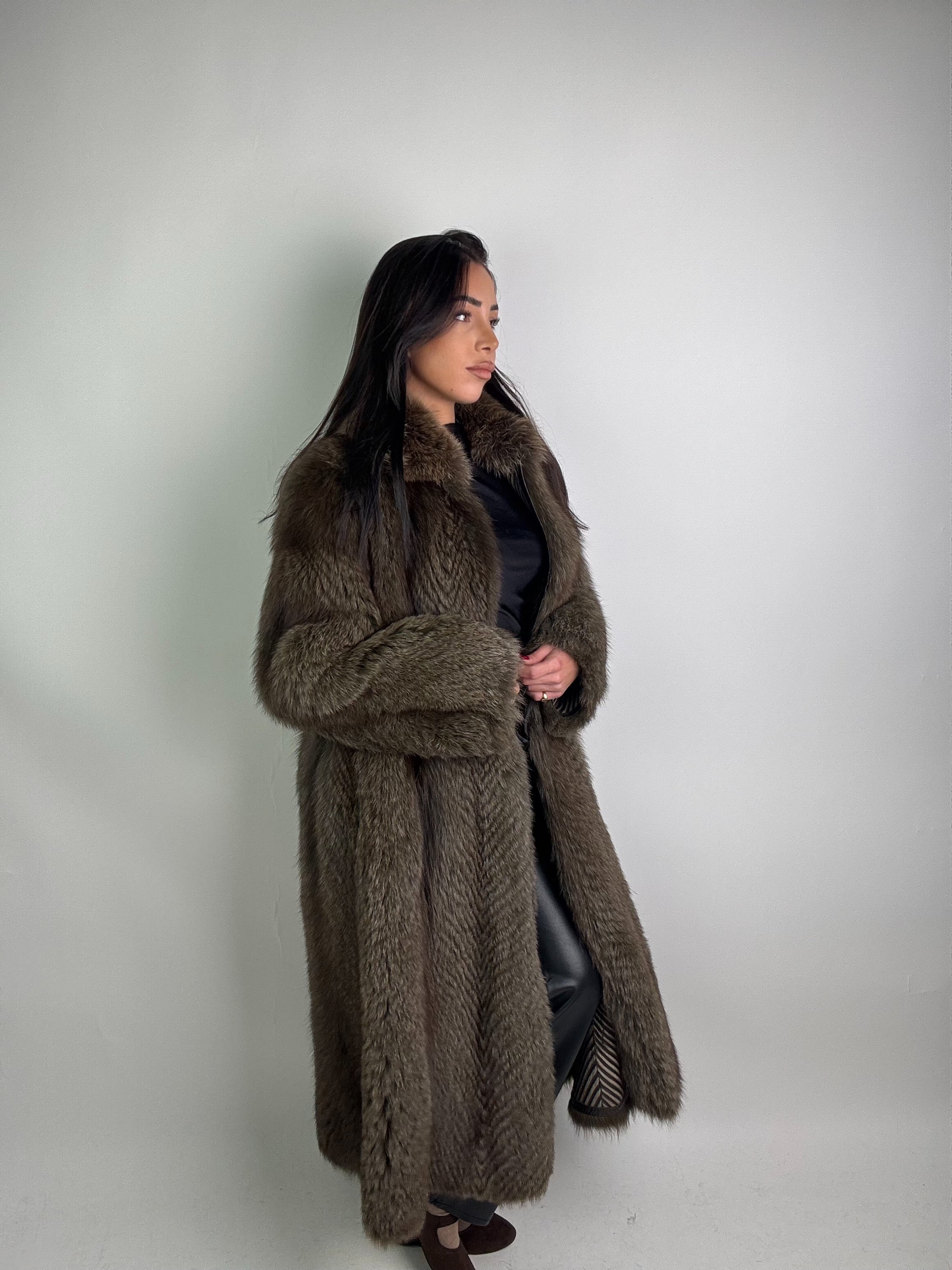 Cappotto in volpe reversibile N34