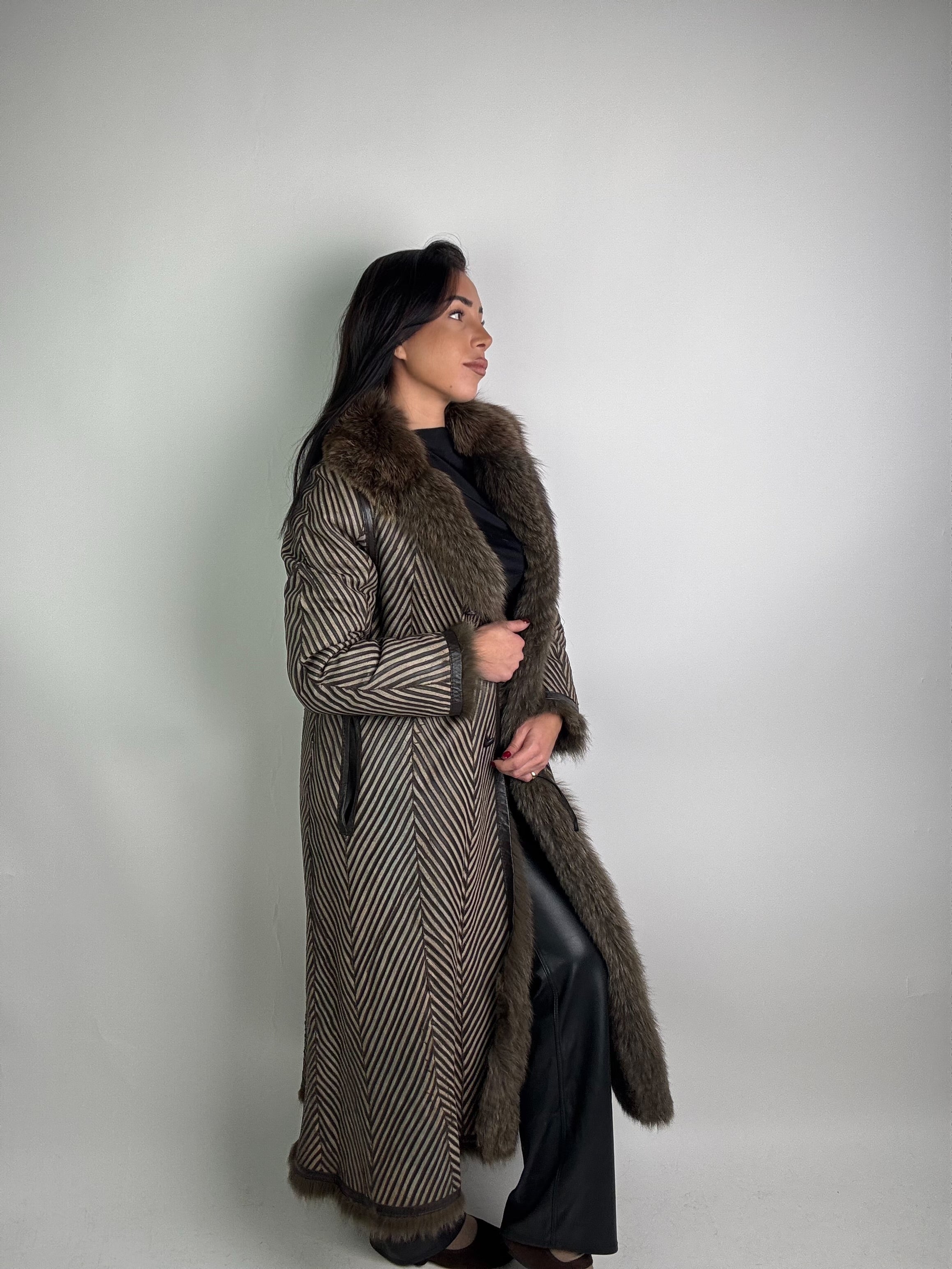Cappotto in volpe reversibile N34