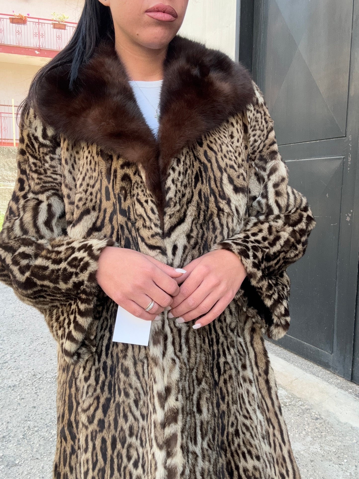 Cappotto in leopardo e zibellino