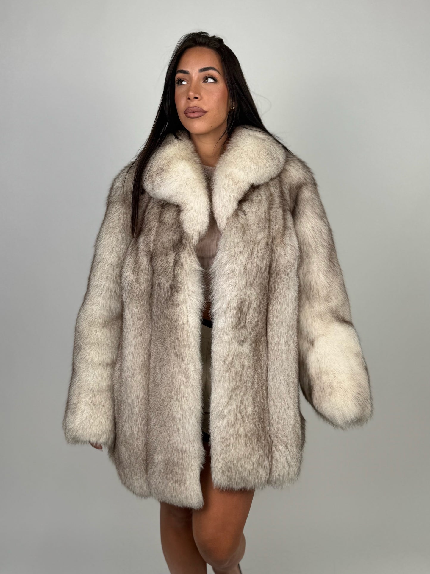 Giacca in volpe della groenlandia N04