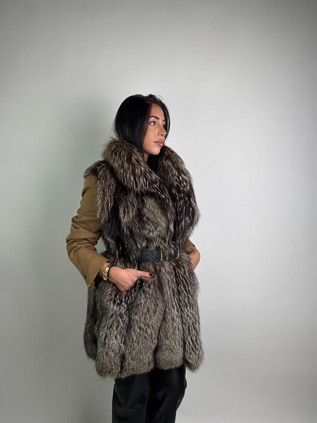 Smanicato in volpe argentata N37