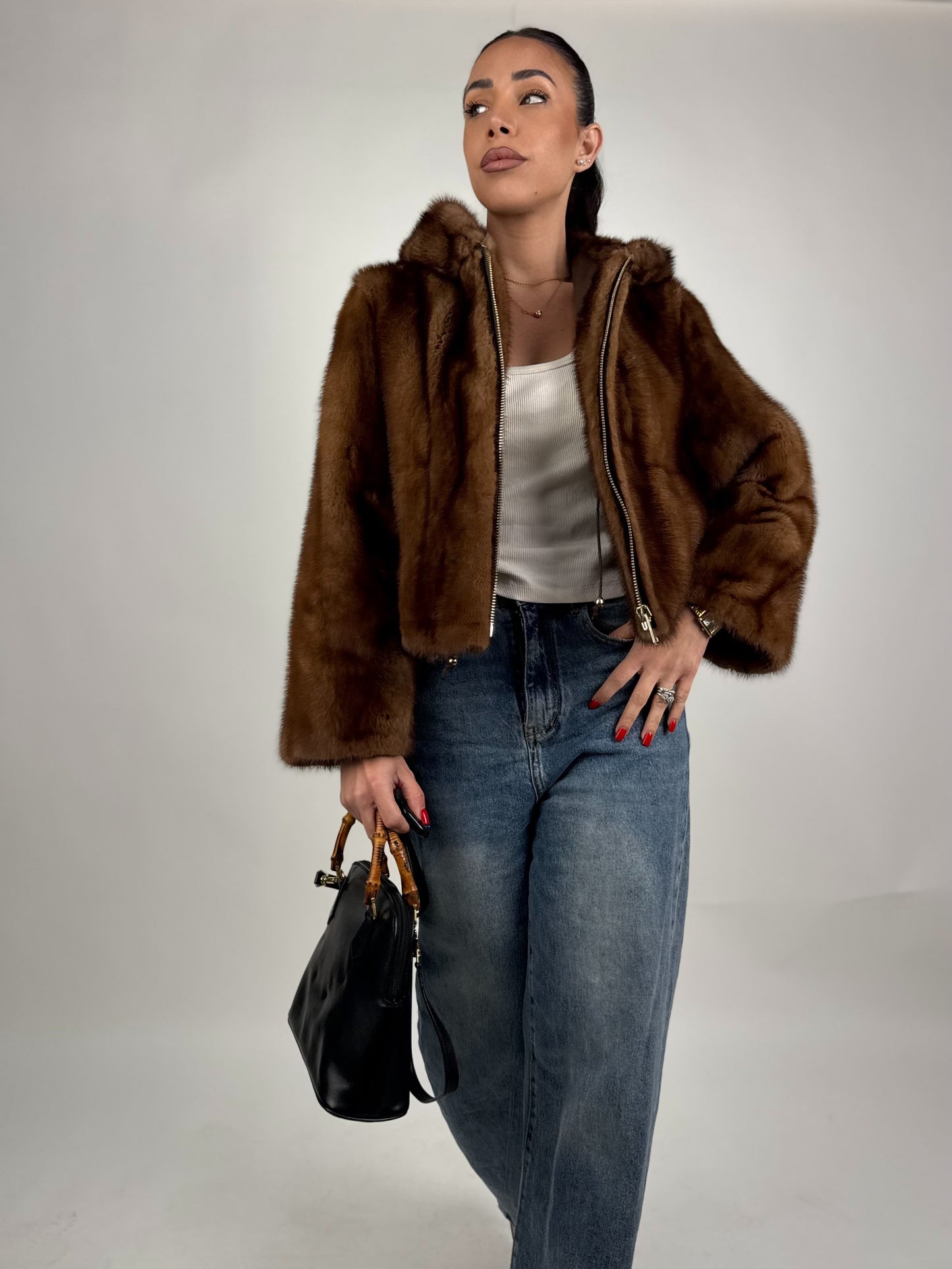 Mink Bomber Jacket