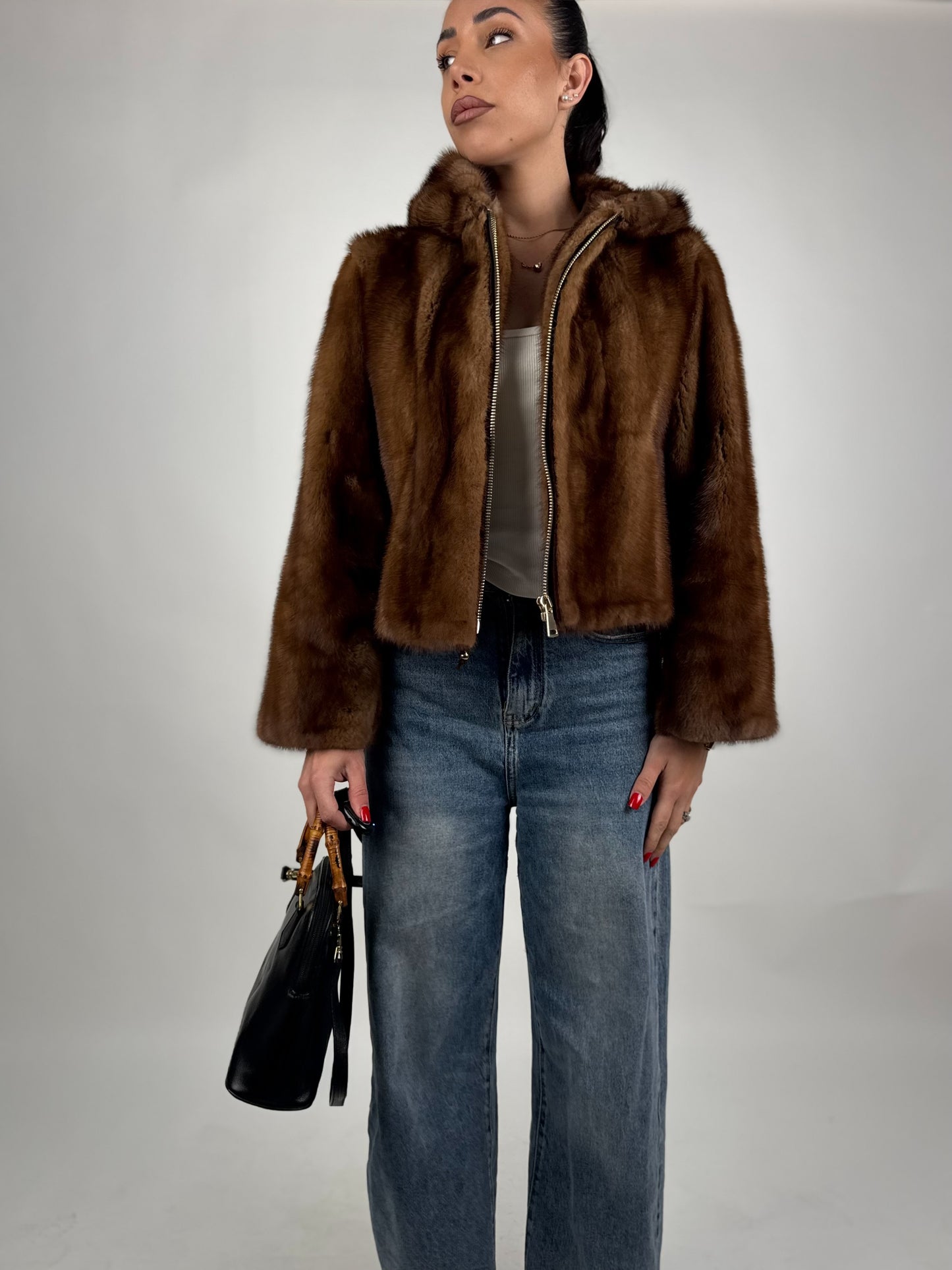 Mink Bomber Jacket