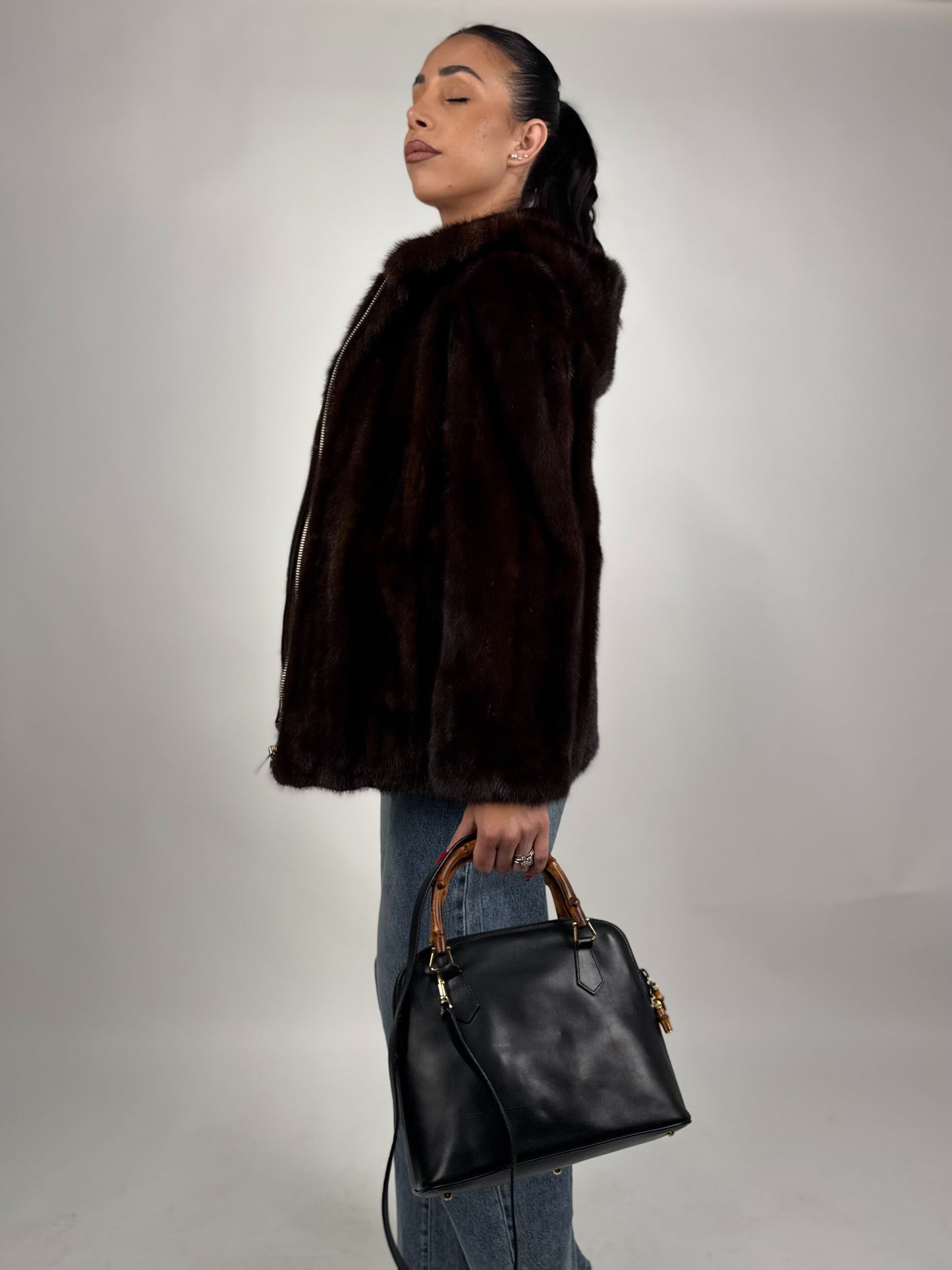 Mink Bomber Jacket