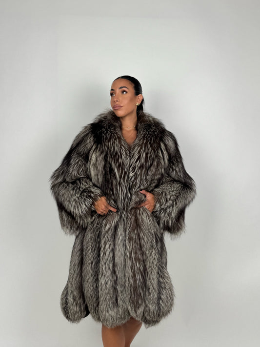 Cappotto in volpe argentata N114