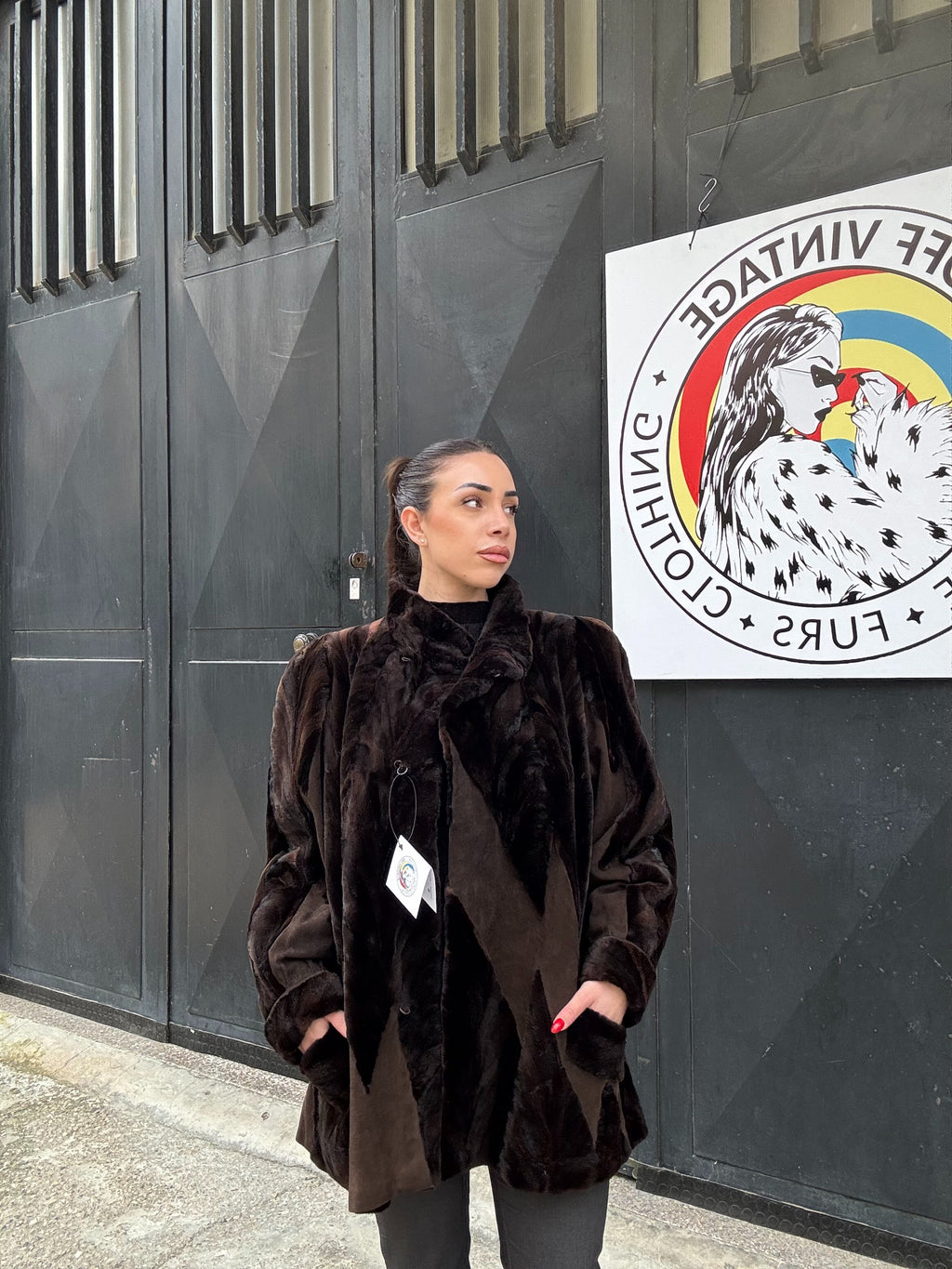 Giacca in visone rasato