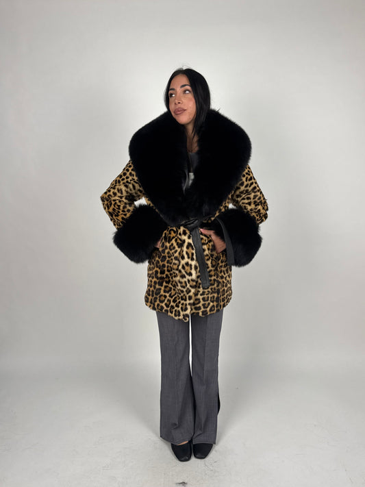 Giacca in leopardo e volpe N90