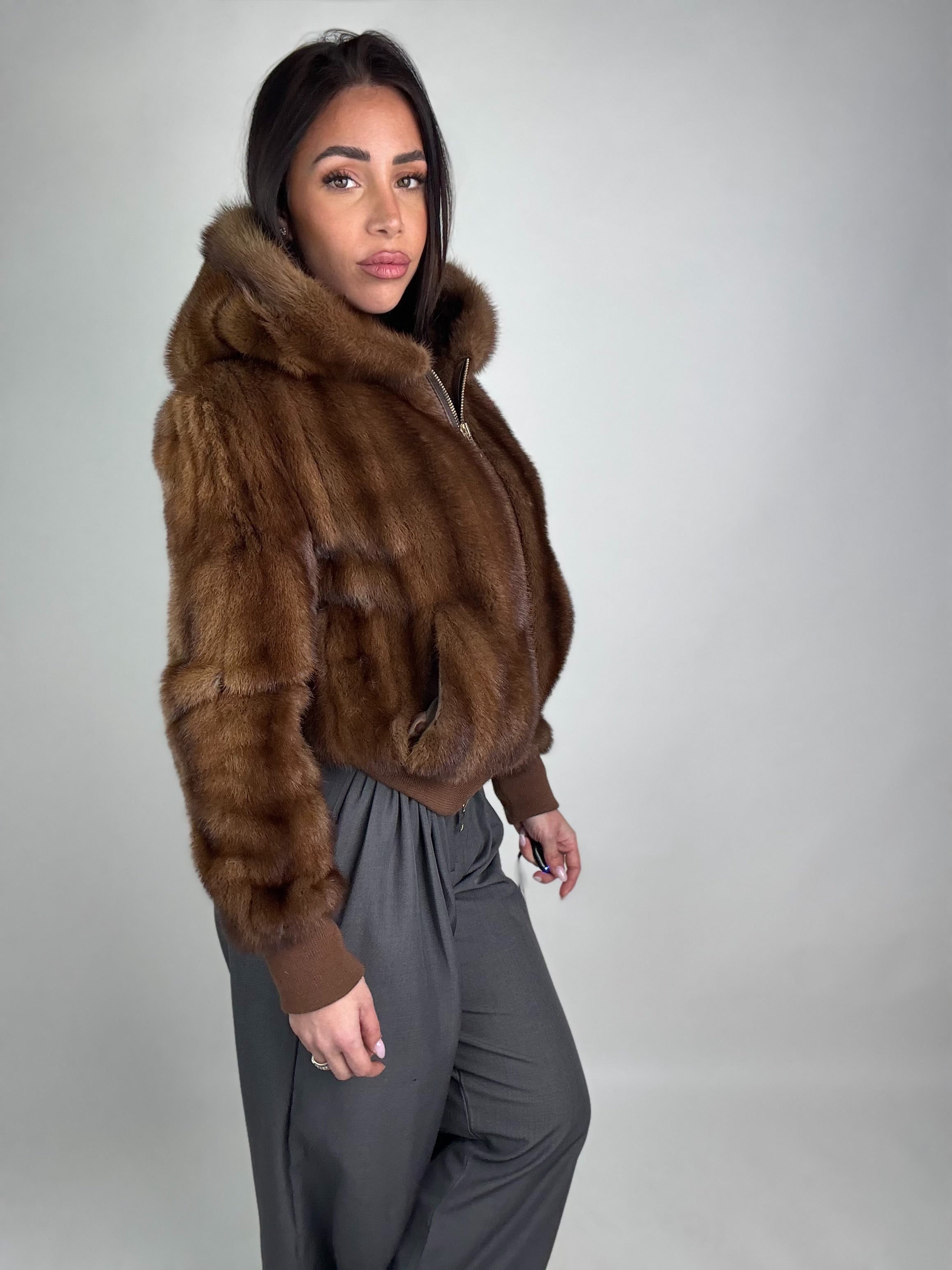 Mink Bomber Jacket
