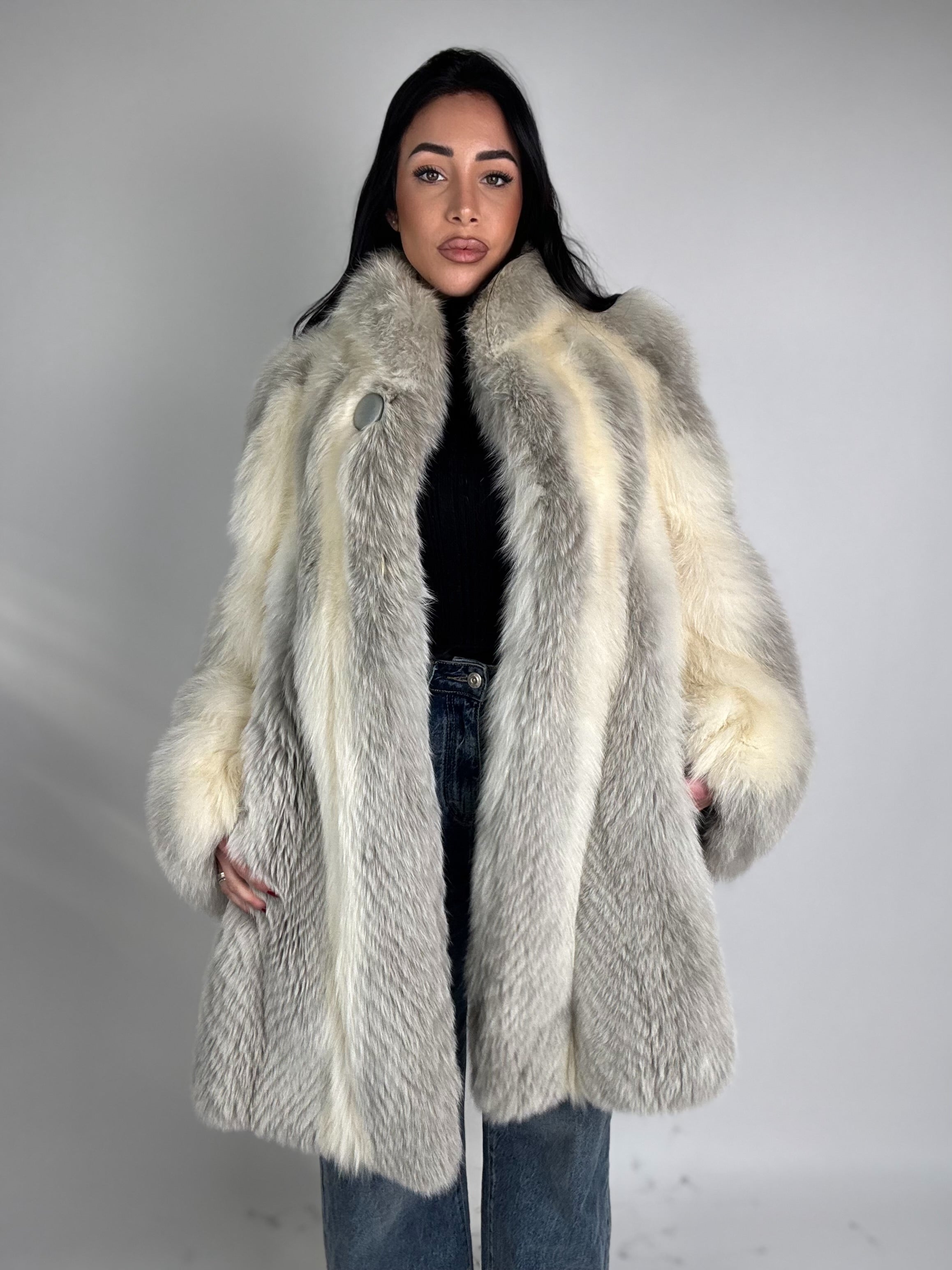 Giacca in volpe platinum N351