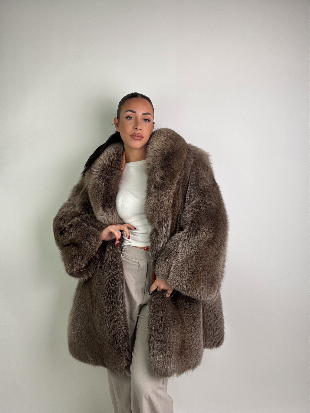 Cappotto in volpe della groenlandia N40