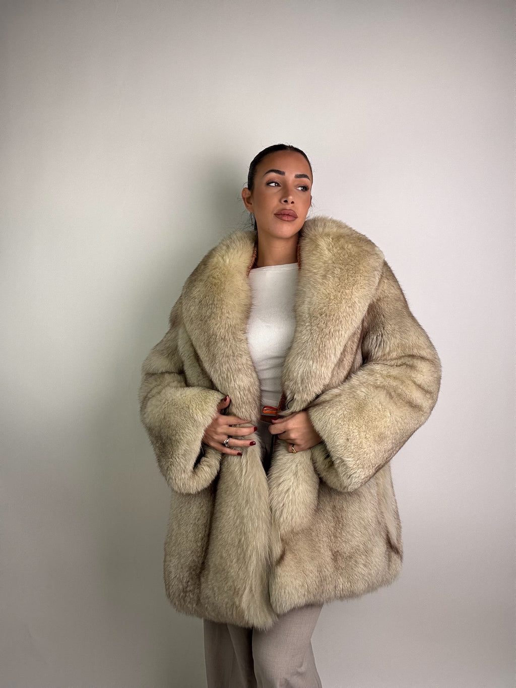 Giacca in volpe della groenlandia N42