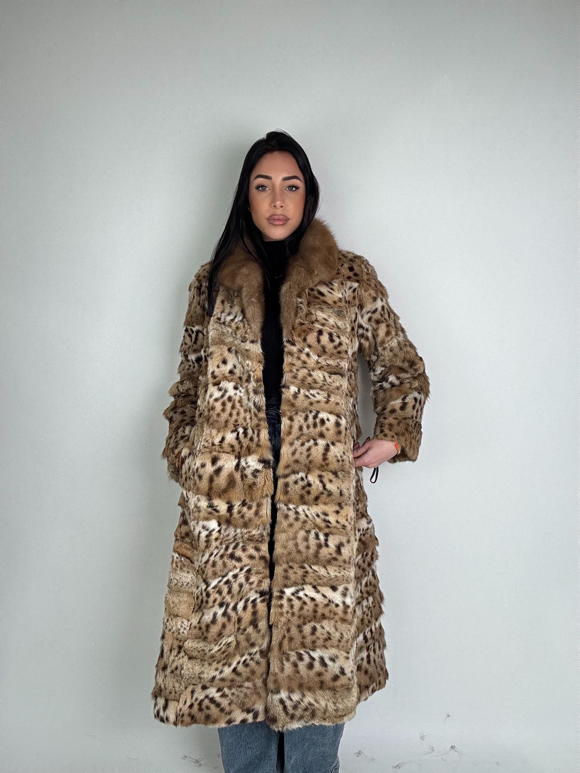 Cappotto in ocelot, lince e zibellino N53