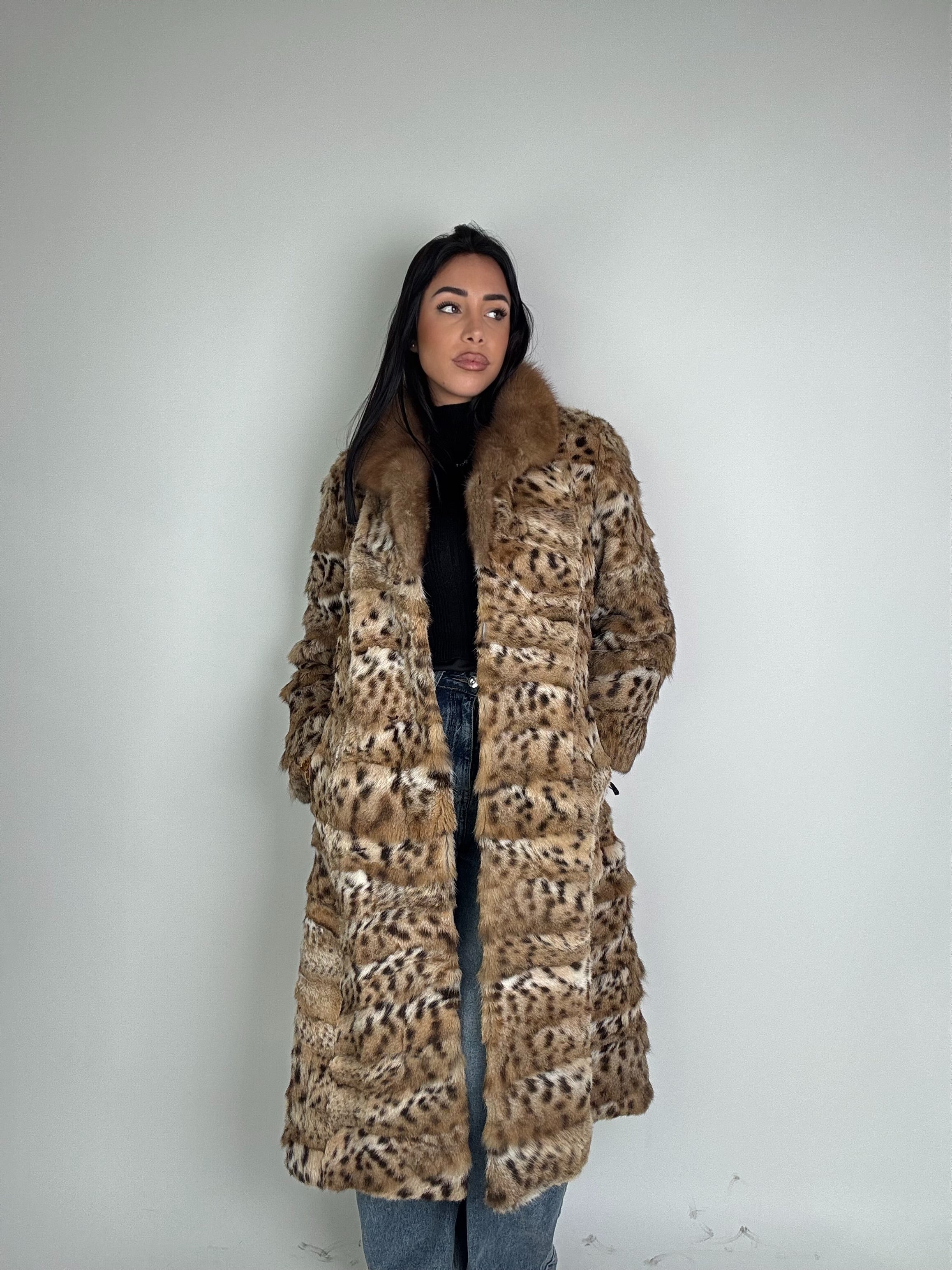 Cappotto in ocelot, lince e zibellino N53