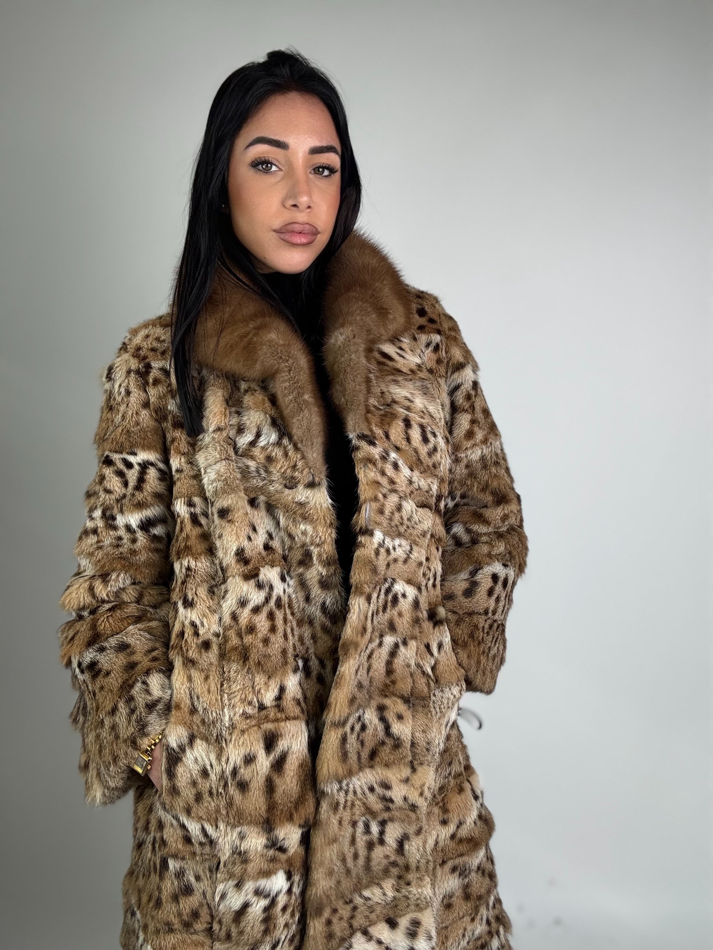 Cappotto in ocelot, lince e zibellino N53