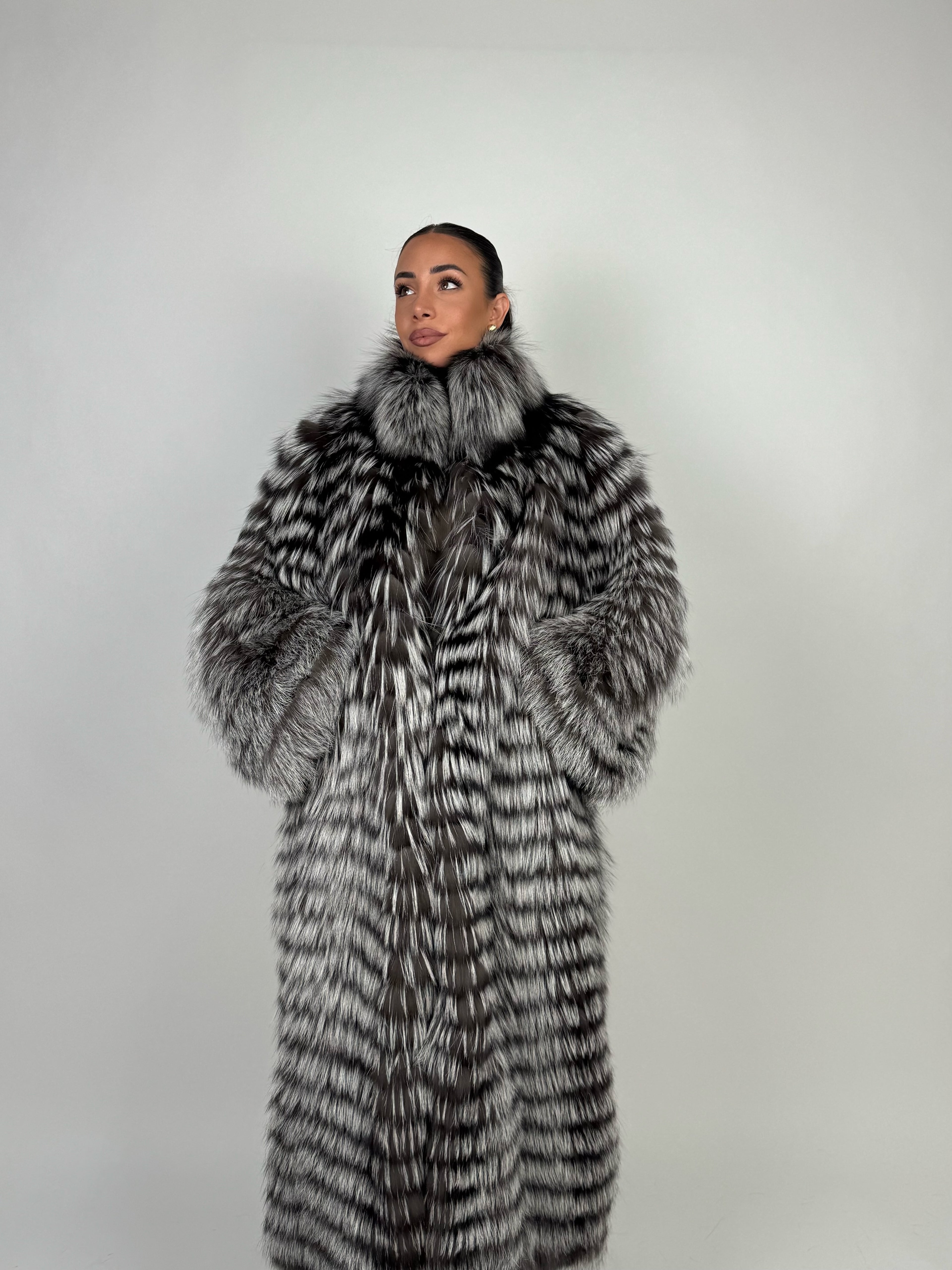 Cappotto in volpe argentata N05