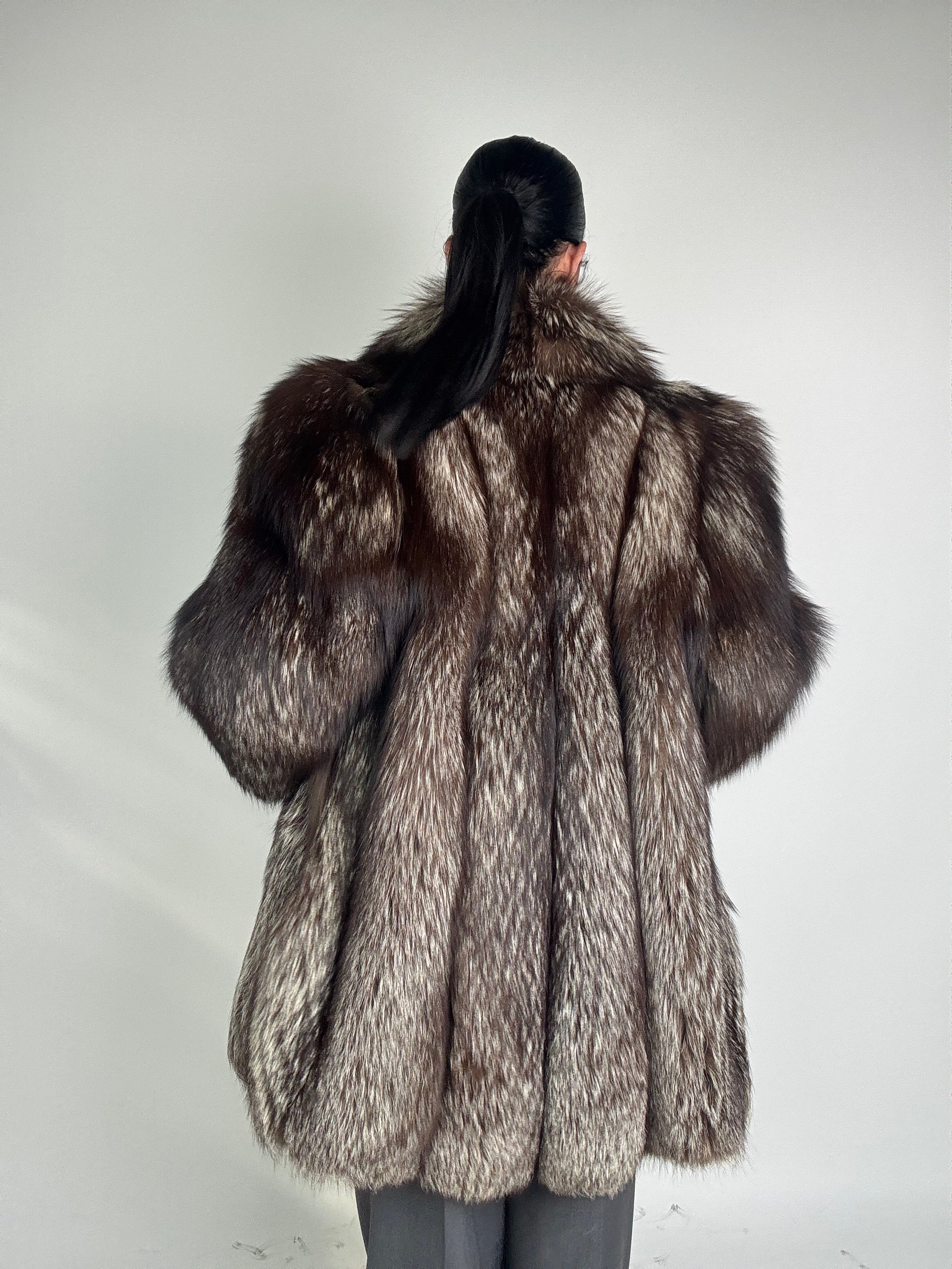 Giacca in volpe argentata N355