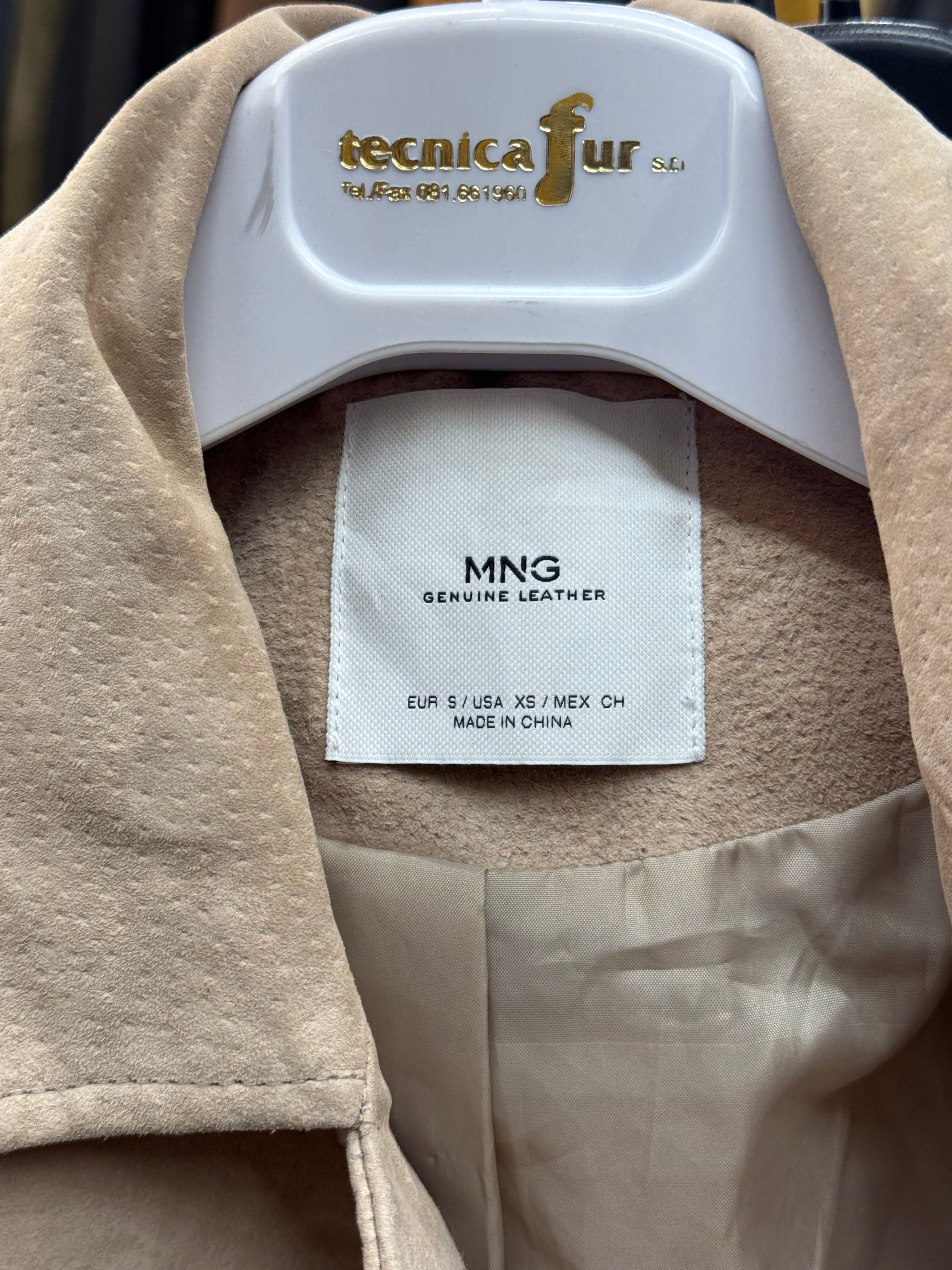 Chiodo in pelle Mango