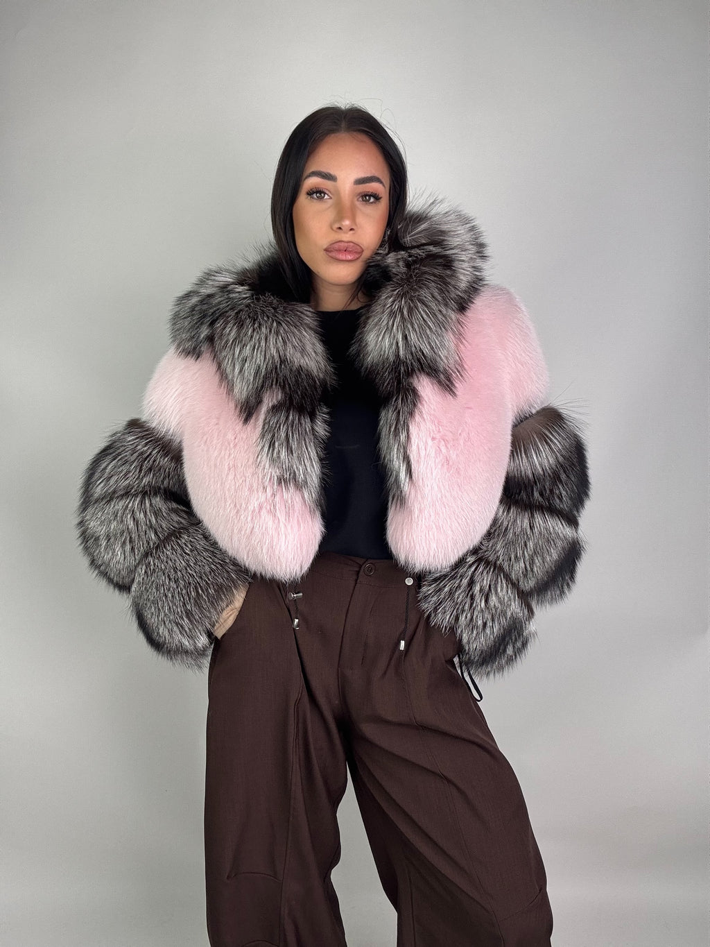 Bomber in volpe argentata Daisy