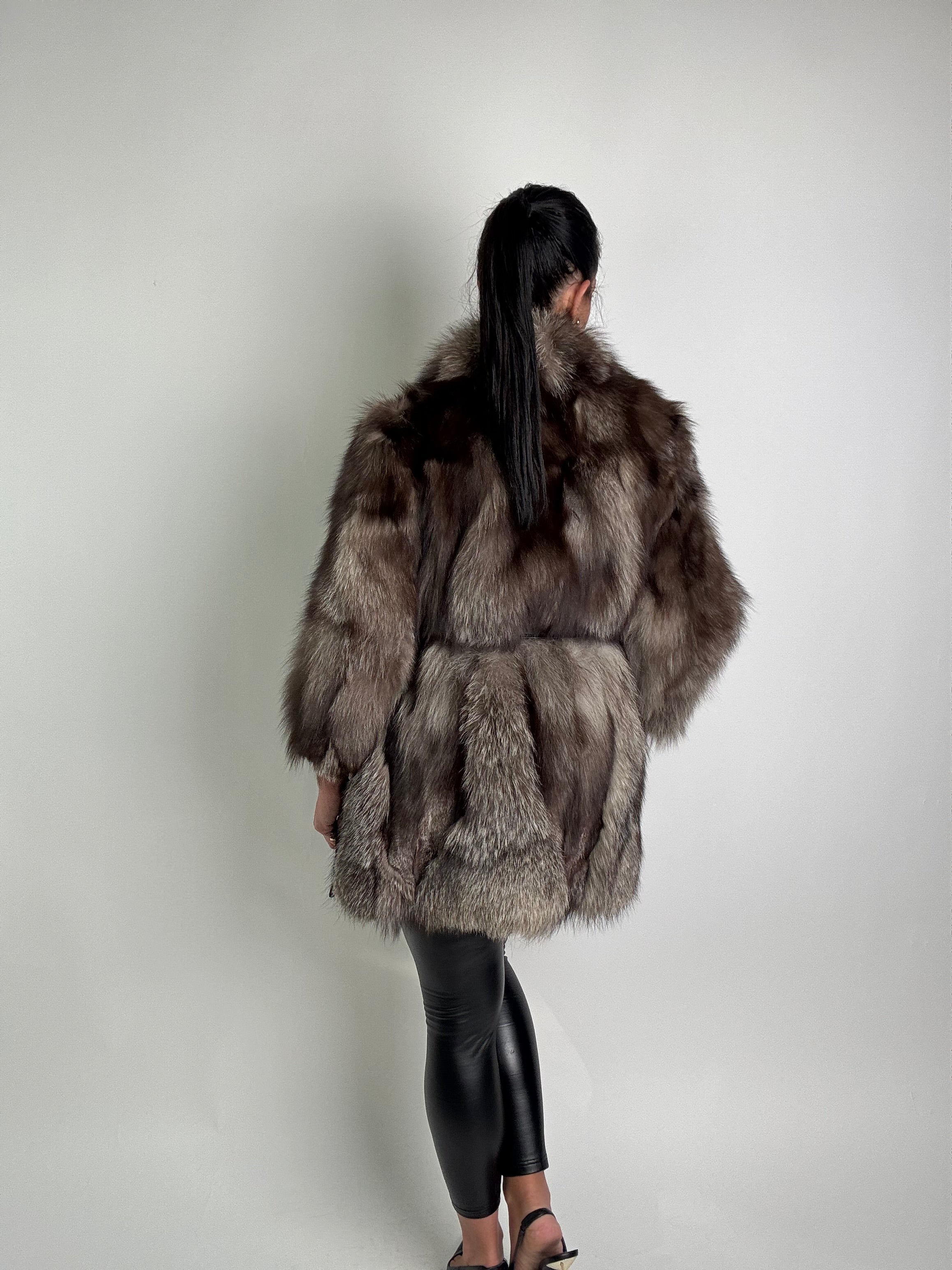 Giacca in volpe argentata N47