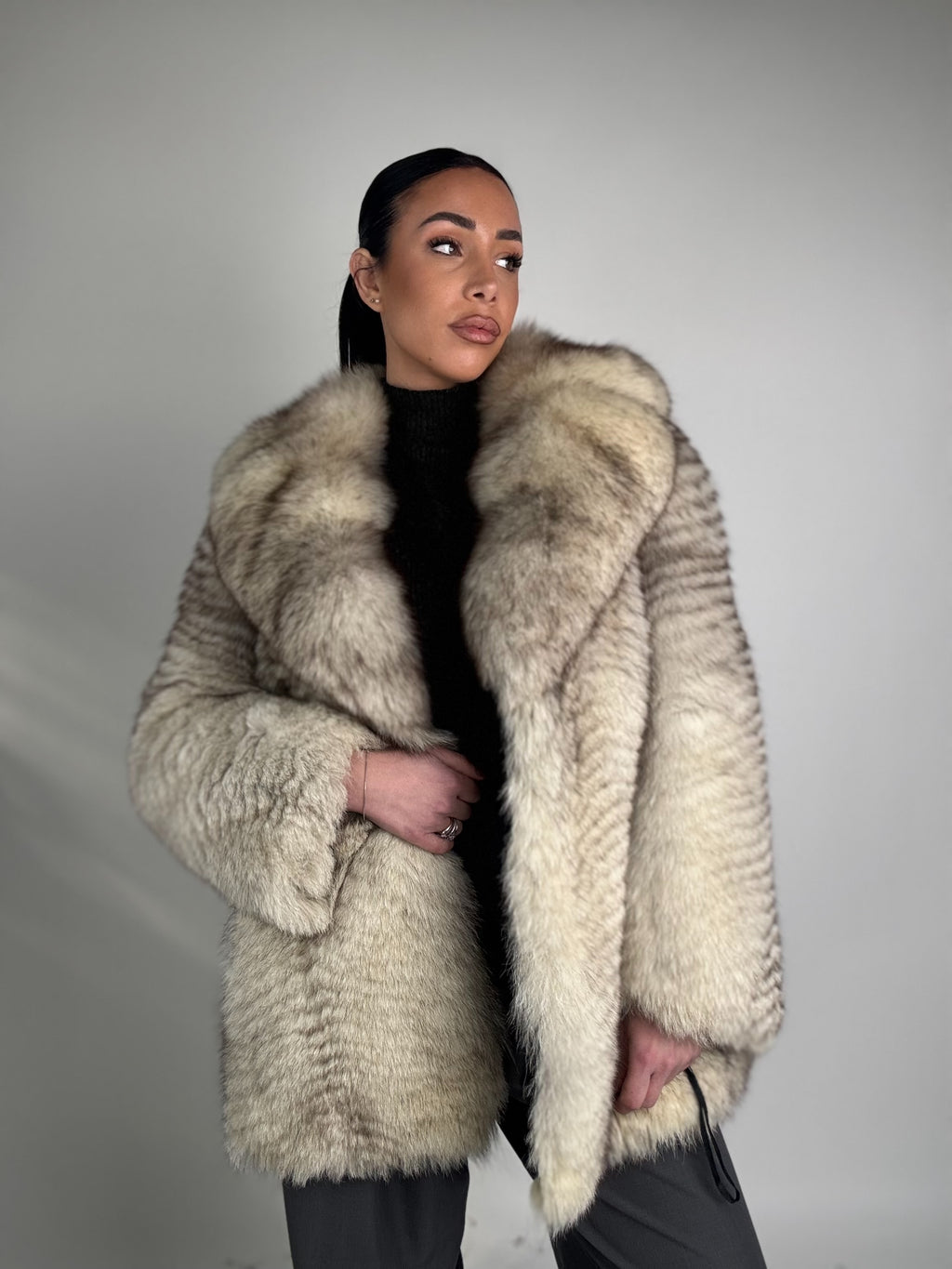 Giacca in volpe della groenlandia N359