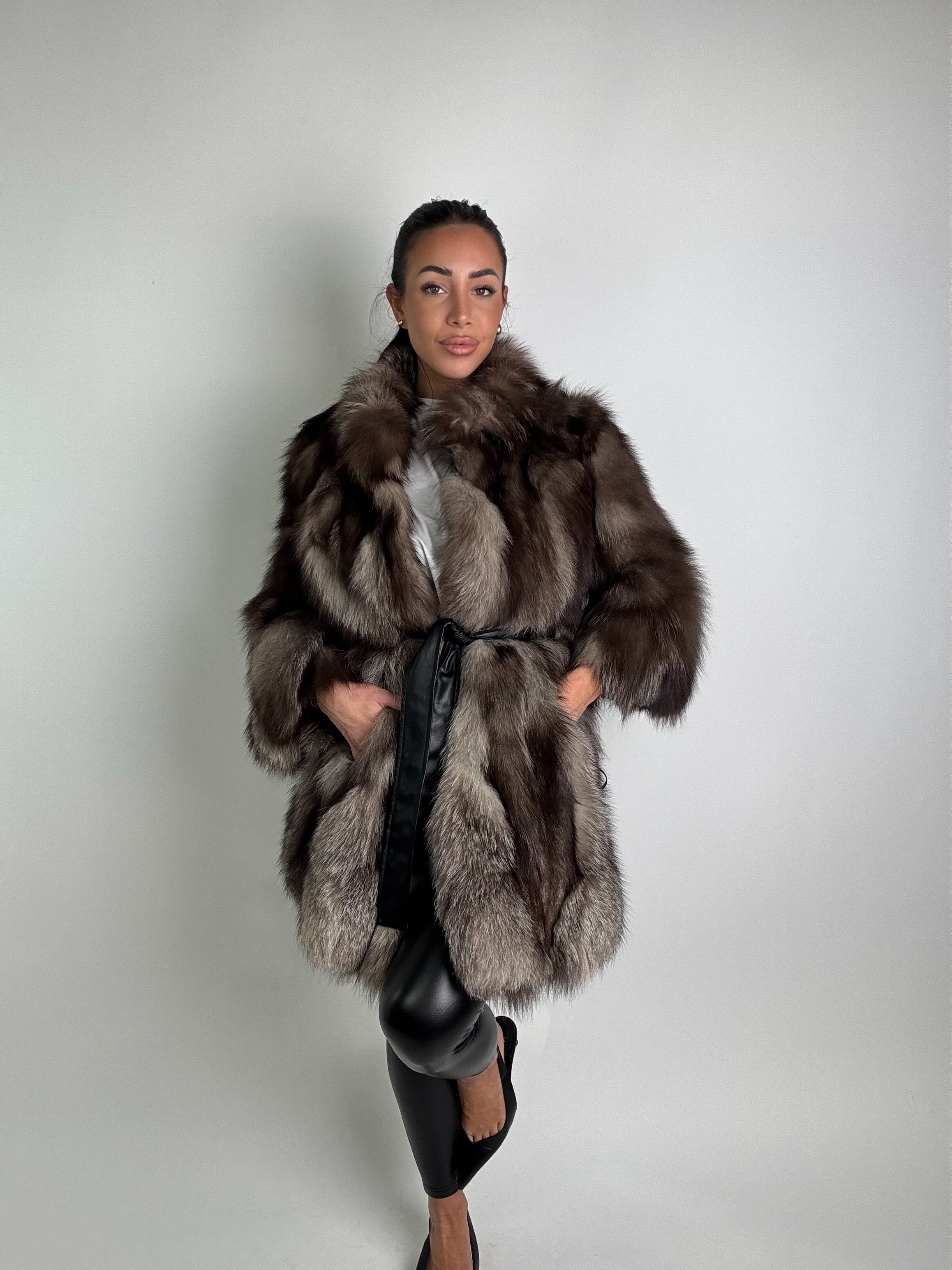 Giacca in volpe argentata N47