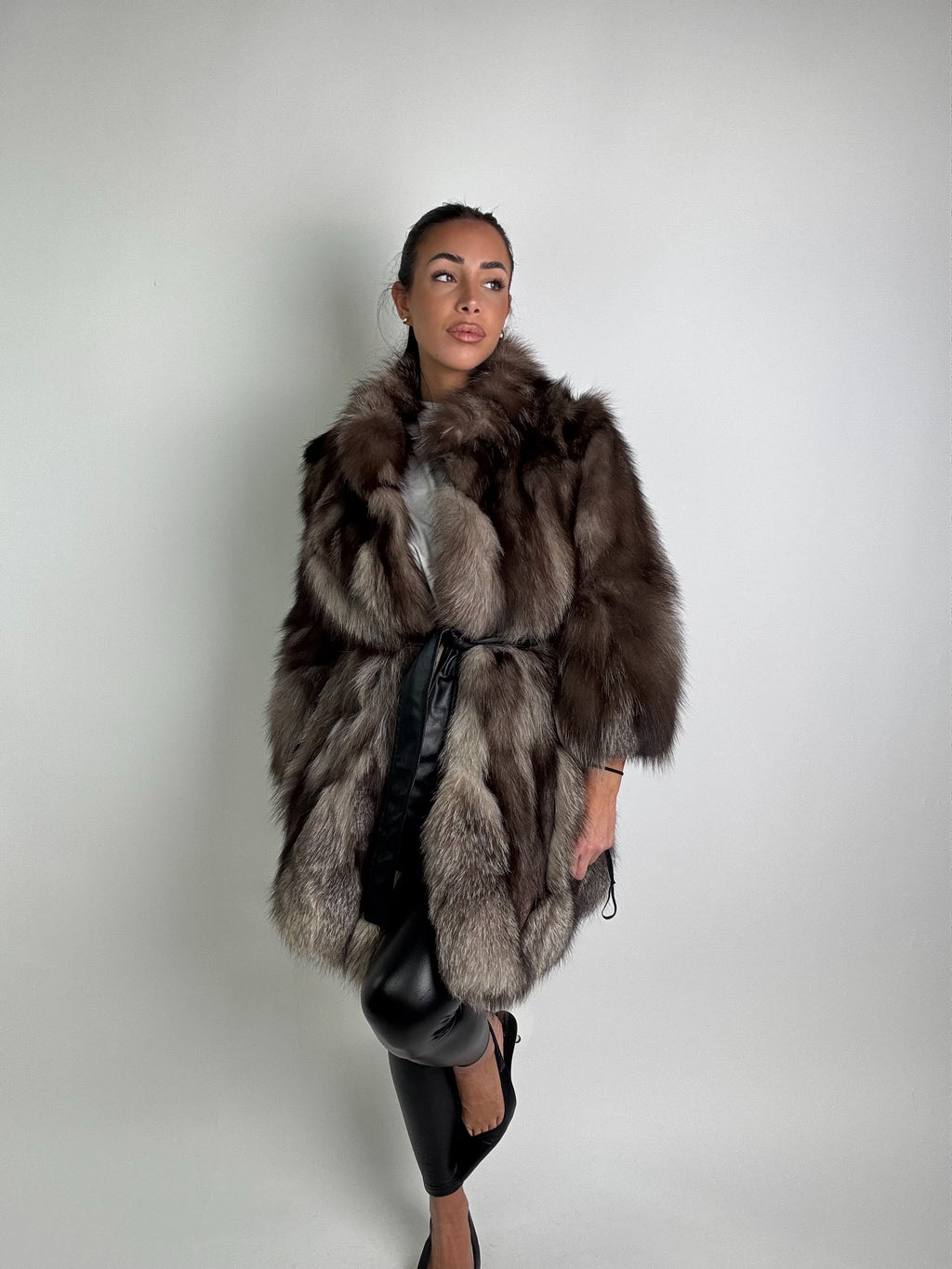 Giacca in volpe argentata N47