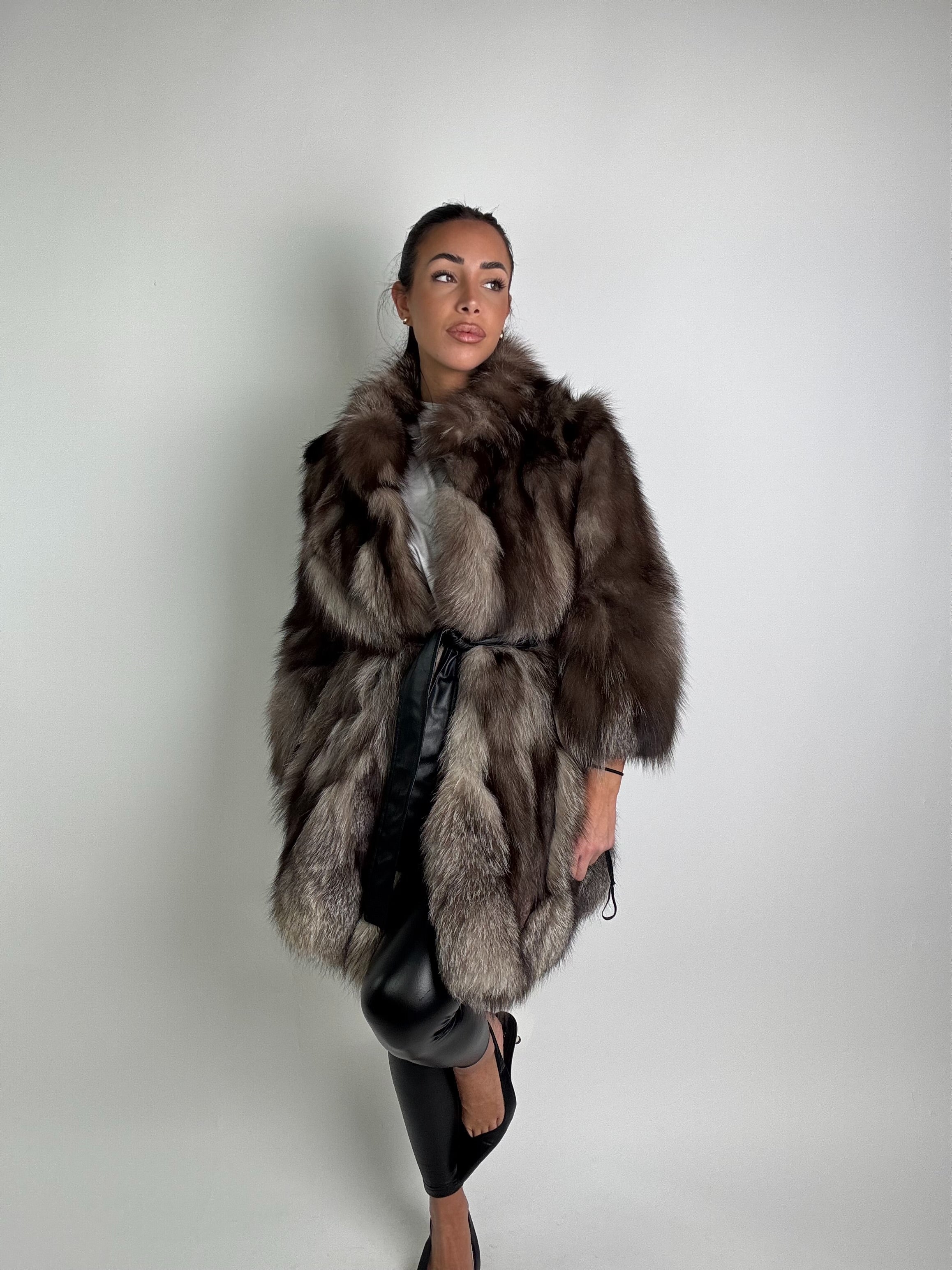 Giacca in volpe argentata N47