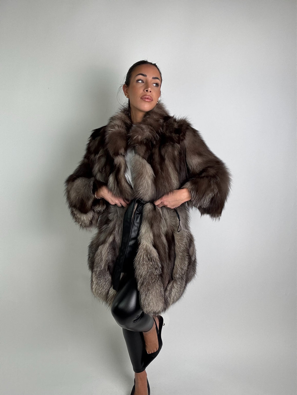 Giacca in volpe argentata N47