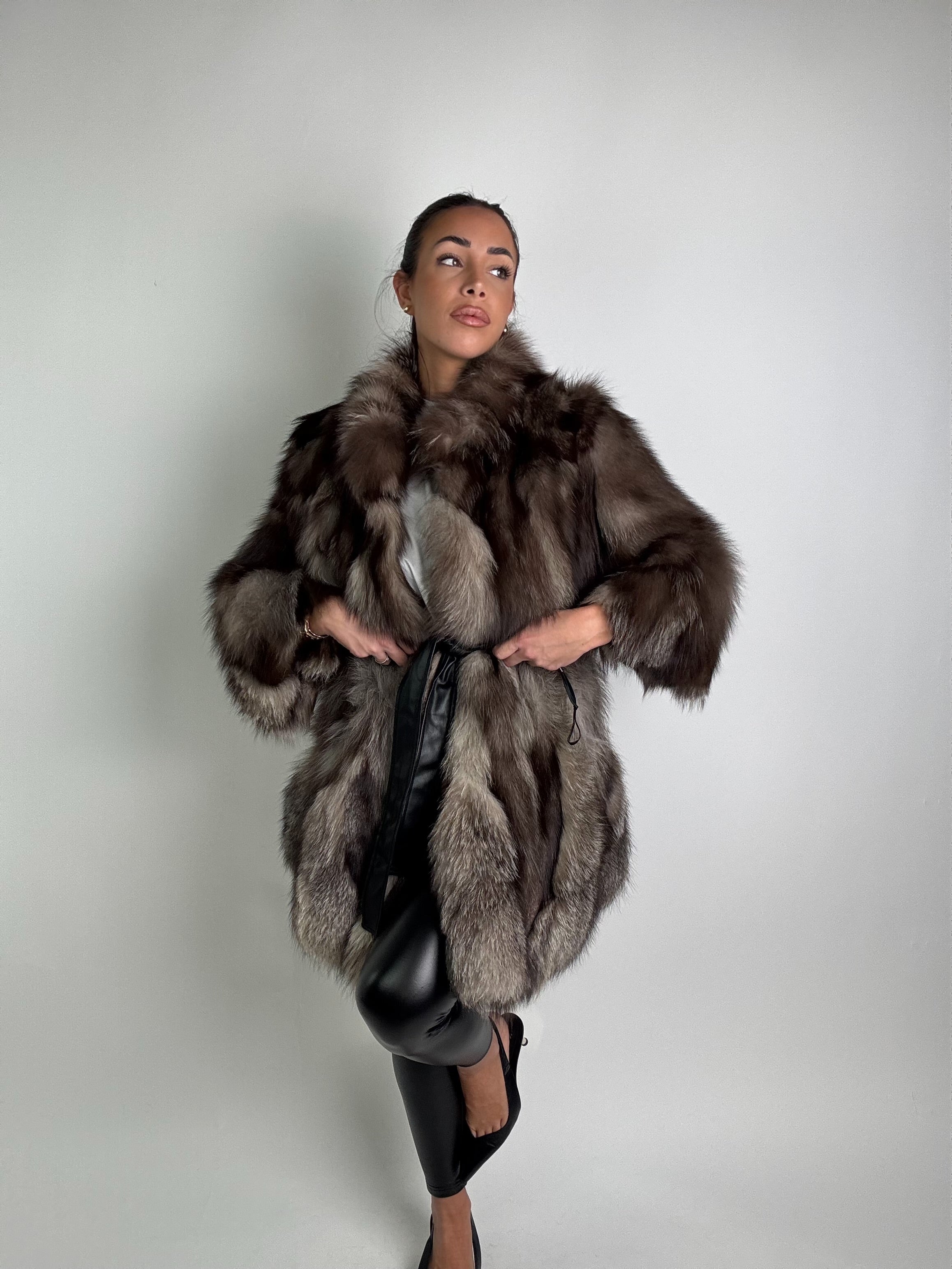 Giacca in volpe argentata N47