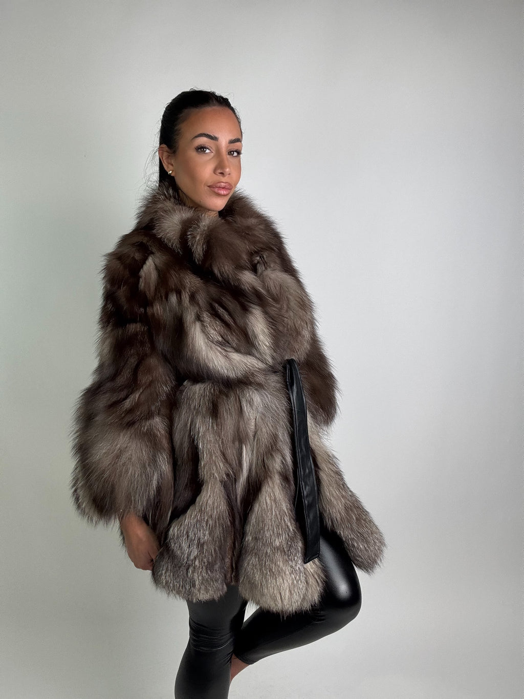 Giacca in volpe argentata N47