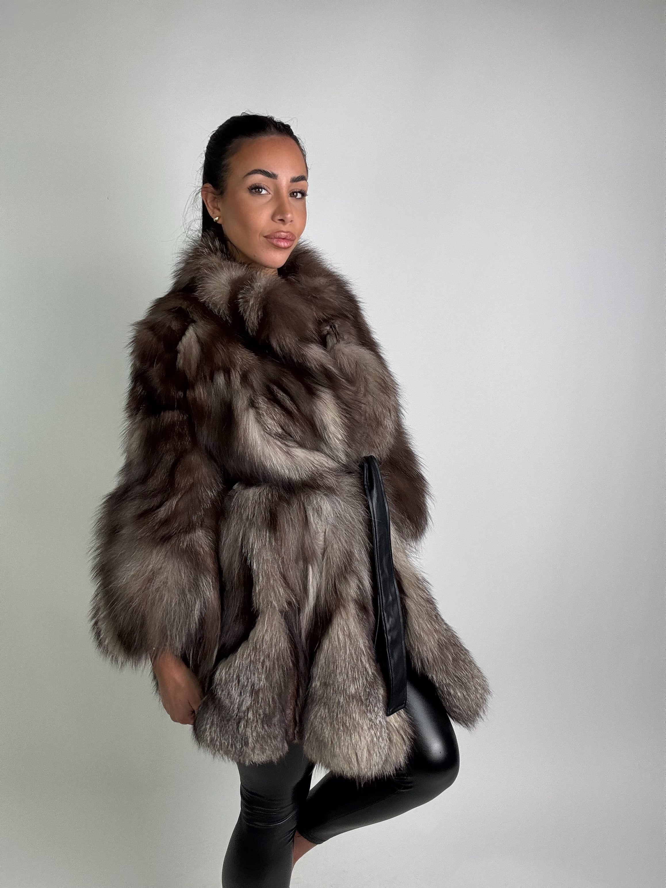 Giacca in volpe argentata N47