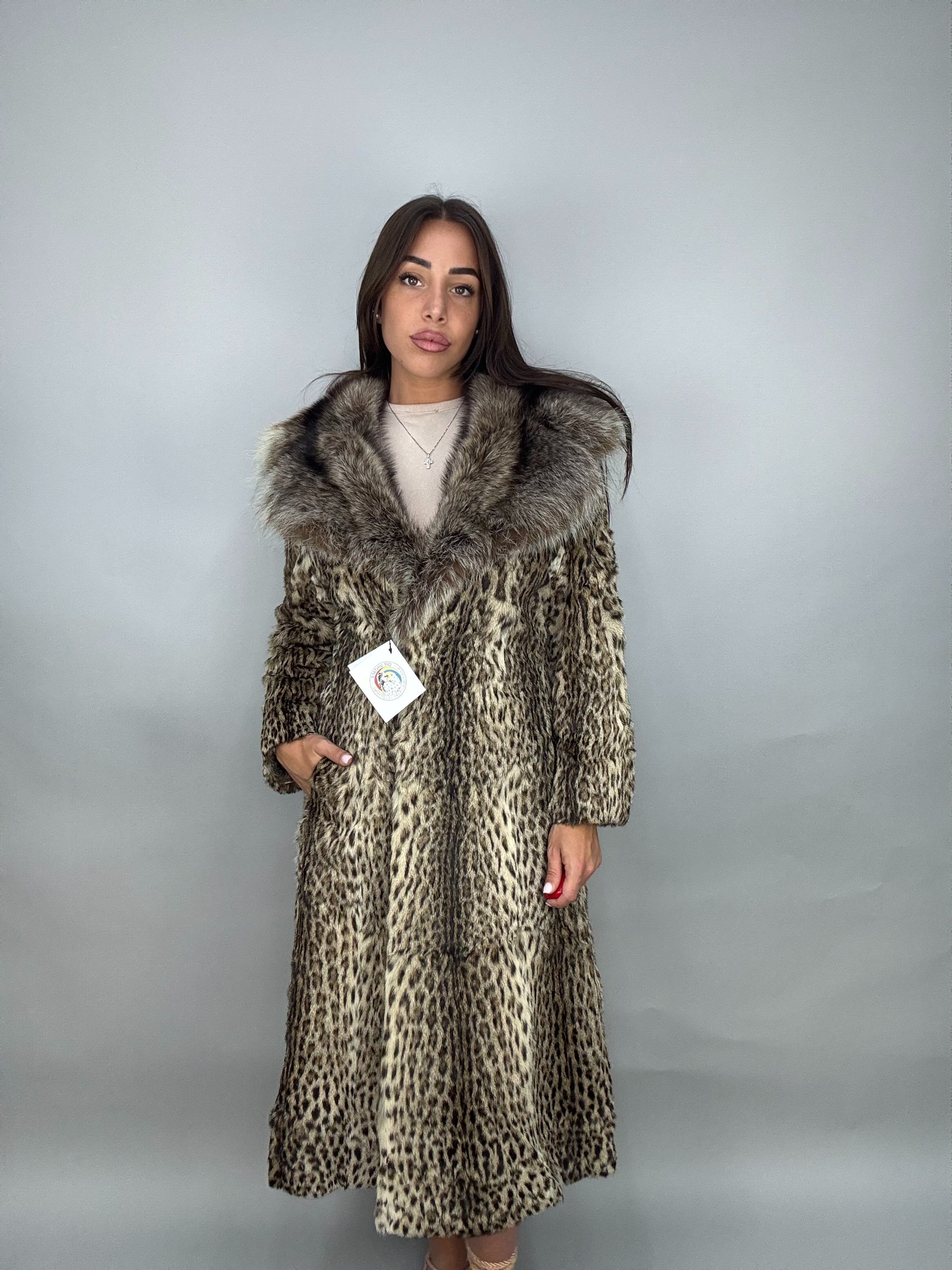 Cappotto in ocelot e volpe
