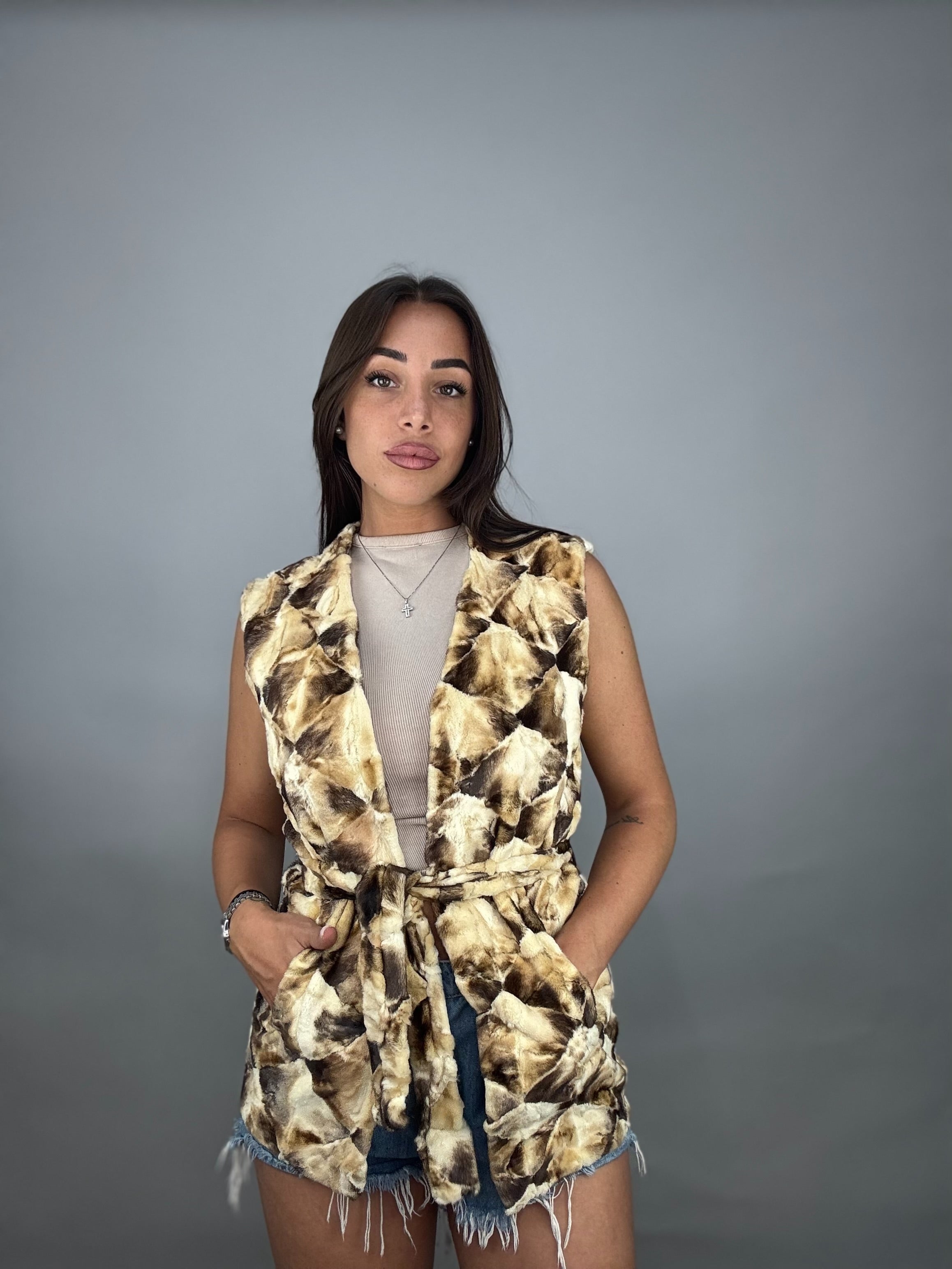 Smanicato in visone rasato