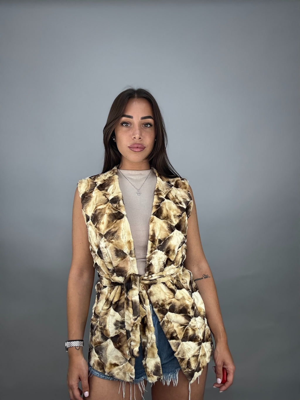 Smanicato in visone rasato