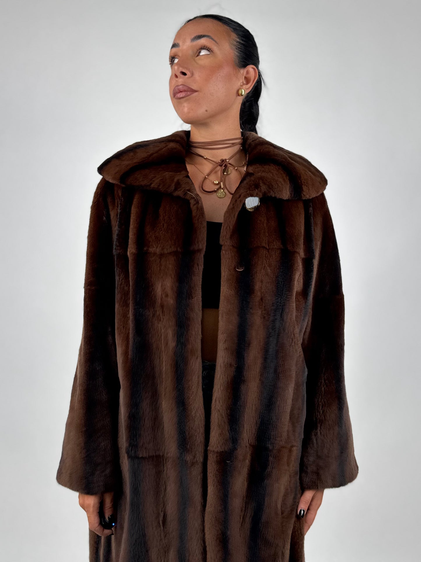 Cappotto in visone rasato N705