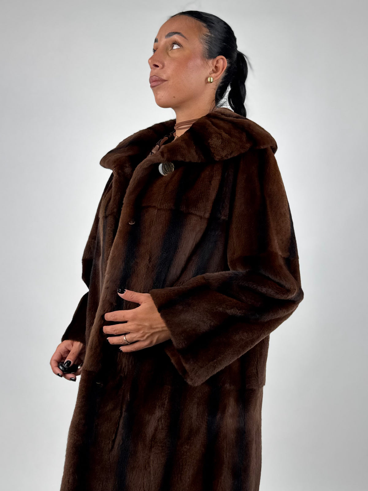 Cappotto in visone rasato N705